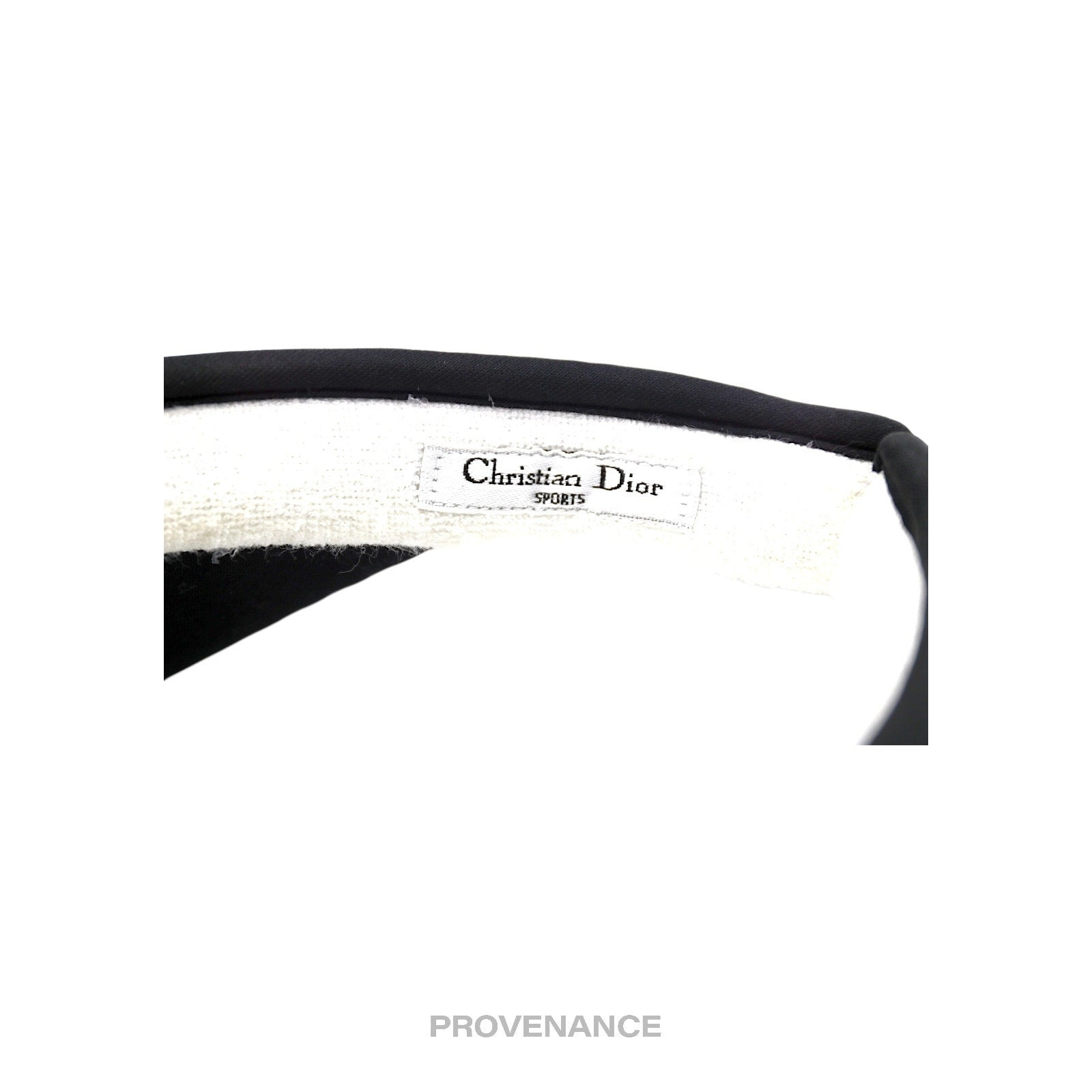 Christian Dior CD Sports Logo Visor - Striped Black White - 9