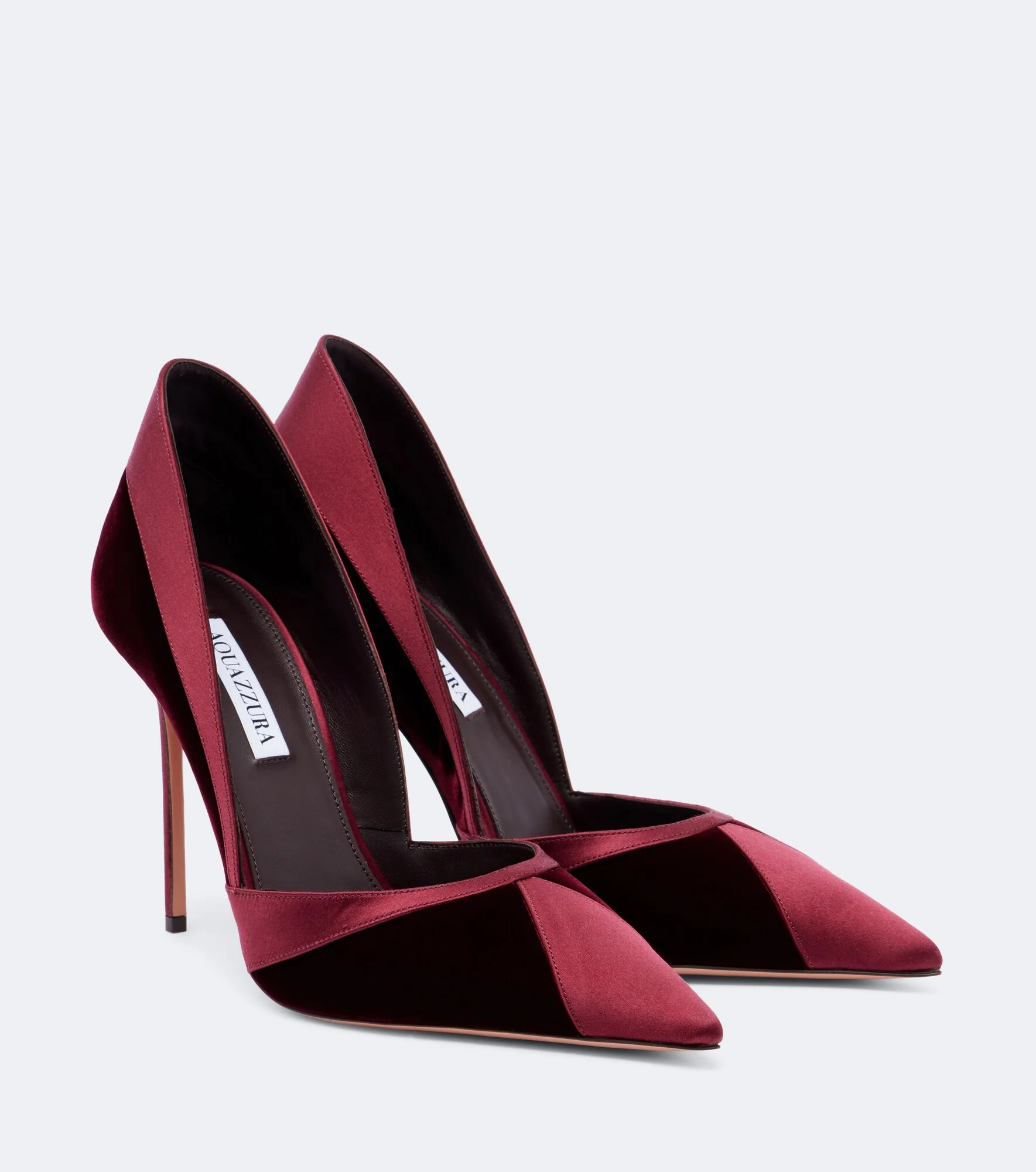Shadow velvet and satin pumps - 1