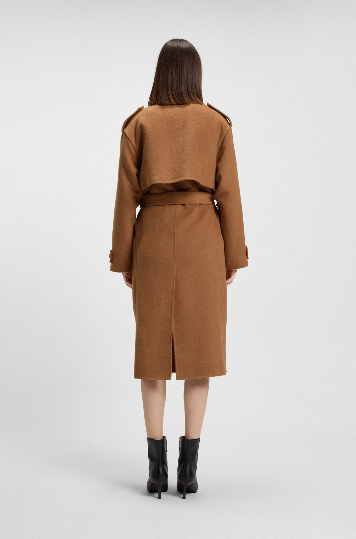 RELAXED-FIT TRENCH COAT WITH STACKED-LOGO RIVET - 4