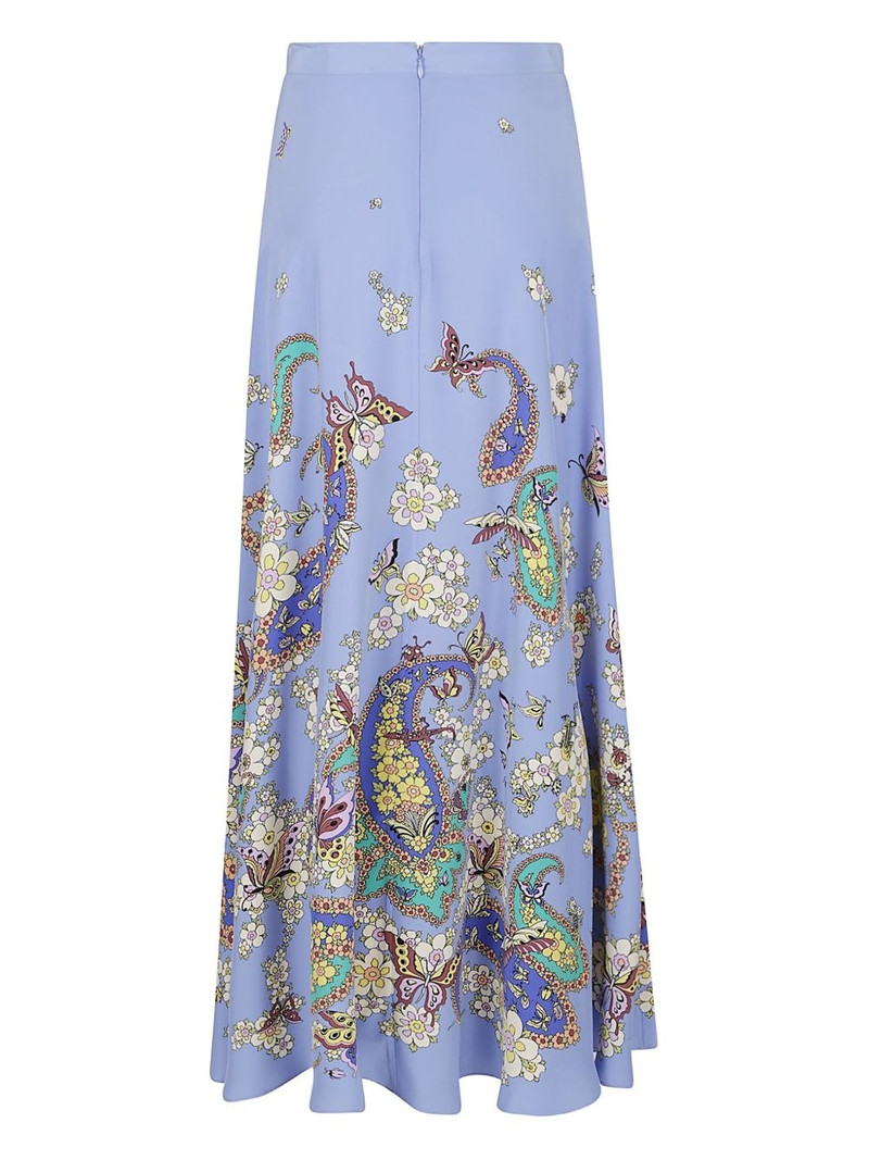 Etro paisley-print midi skirt outlook