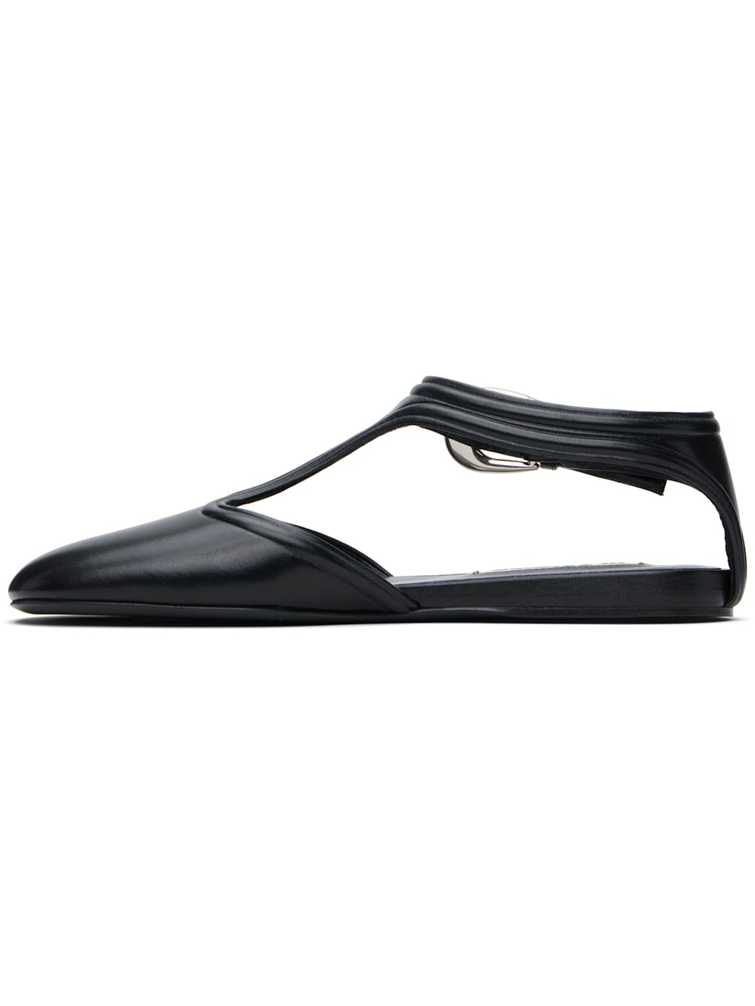 Black Mary Jane Ballerina Flats - 3