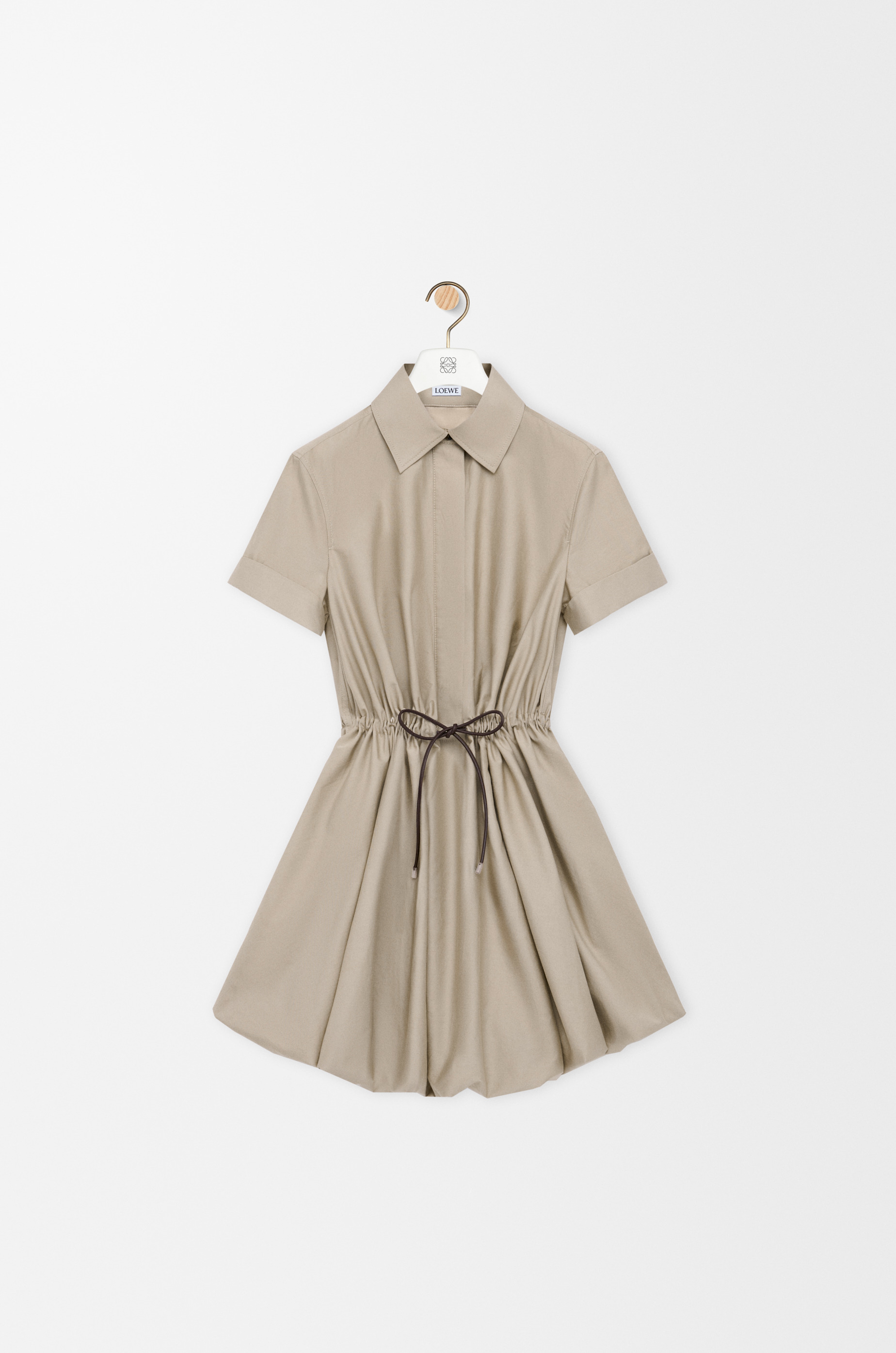 Short sleeve dress in cotton and silk - 1