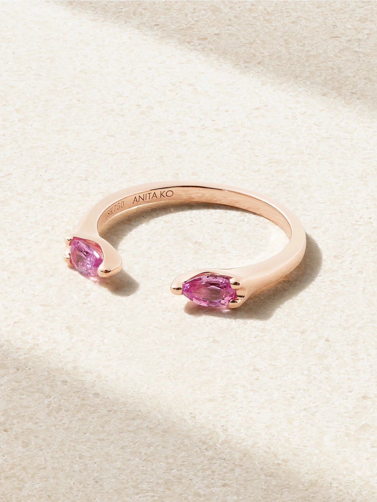 Orbit 18-karat Rose Gold Sapphire Ring - 1