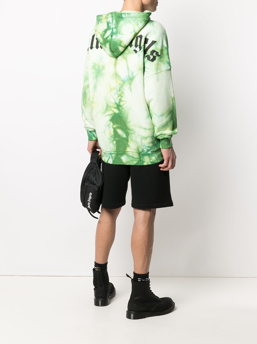 tie-dye logo print hoodie - 2