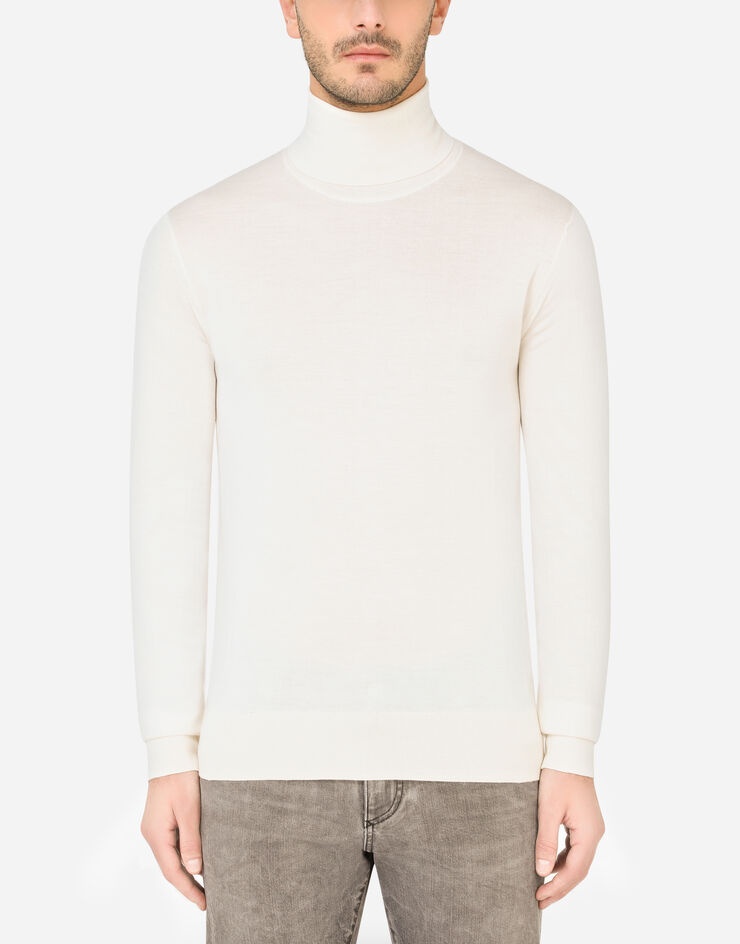 Cashmere and silk turtle-neck sweater - 1