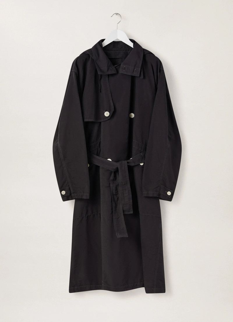 HOODED DOUBLE BREASTED PARKA
POLYAMIDE LINEN COTTON 11