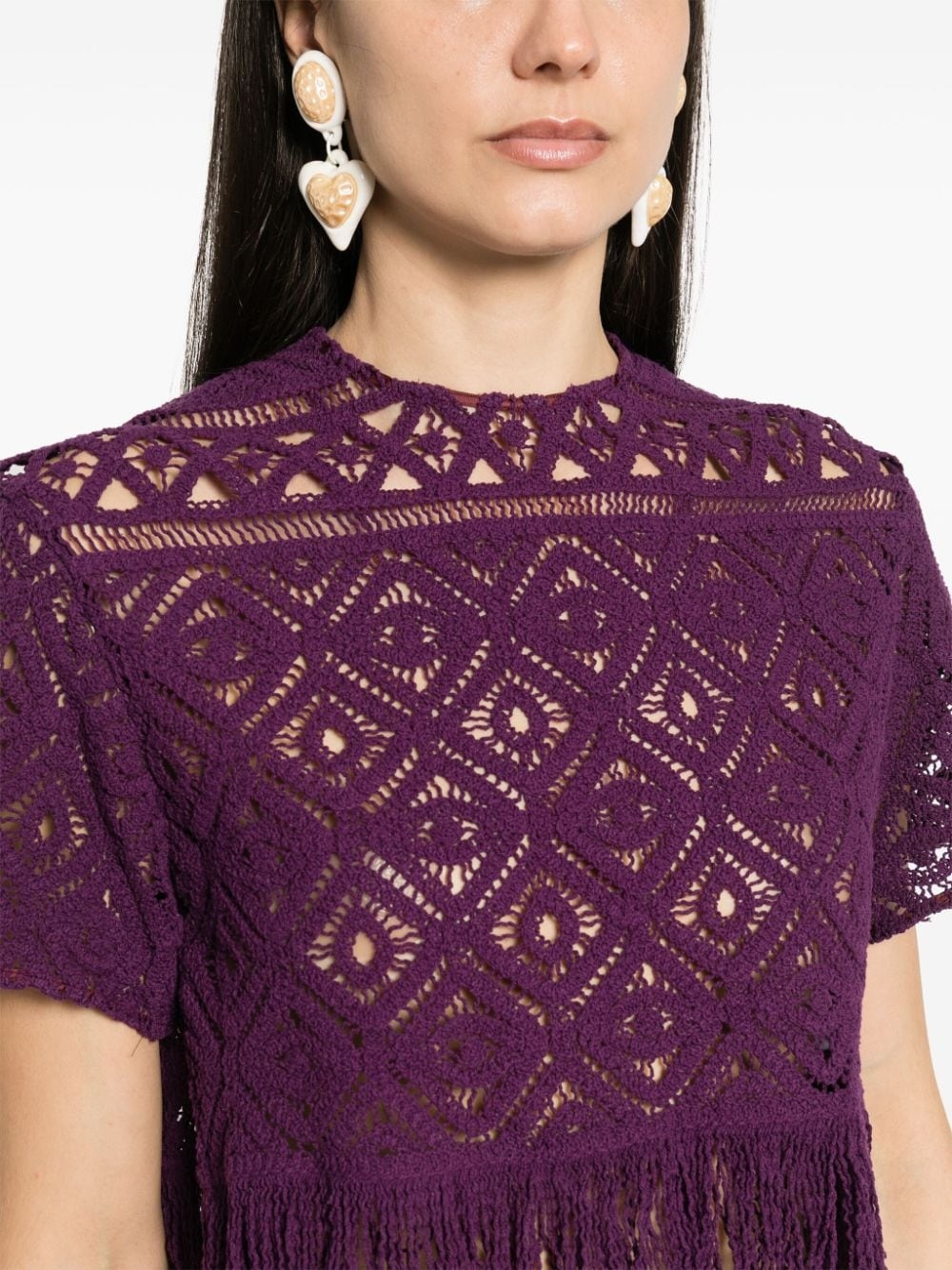 Lacey La Scala fringed top - 5