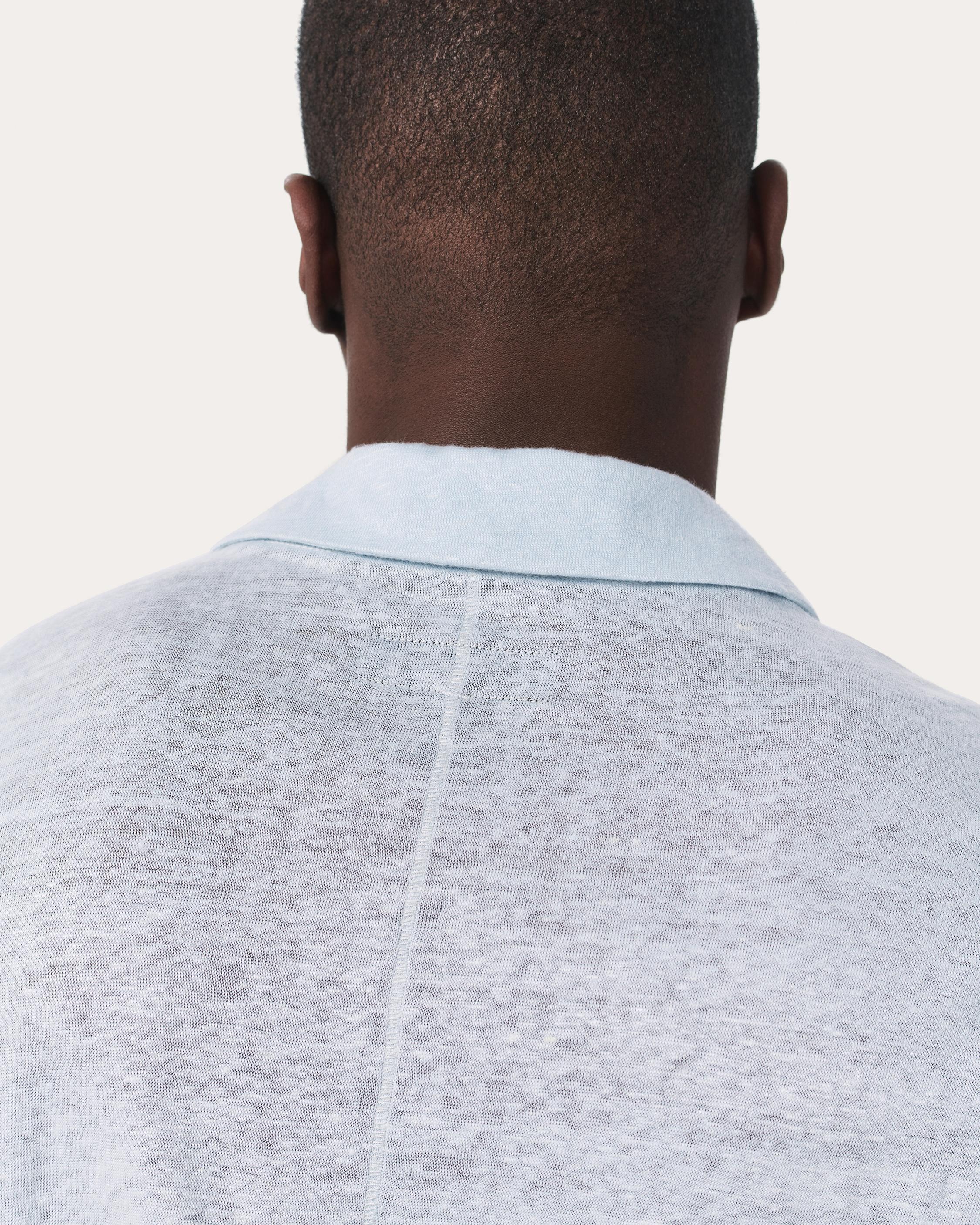 Linen Johnny Collar Polo - 5