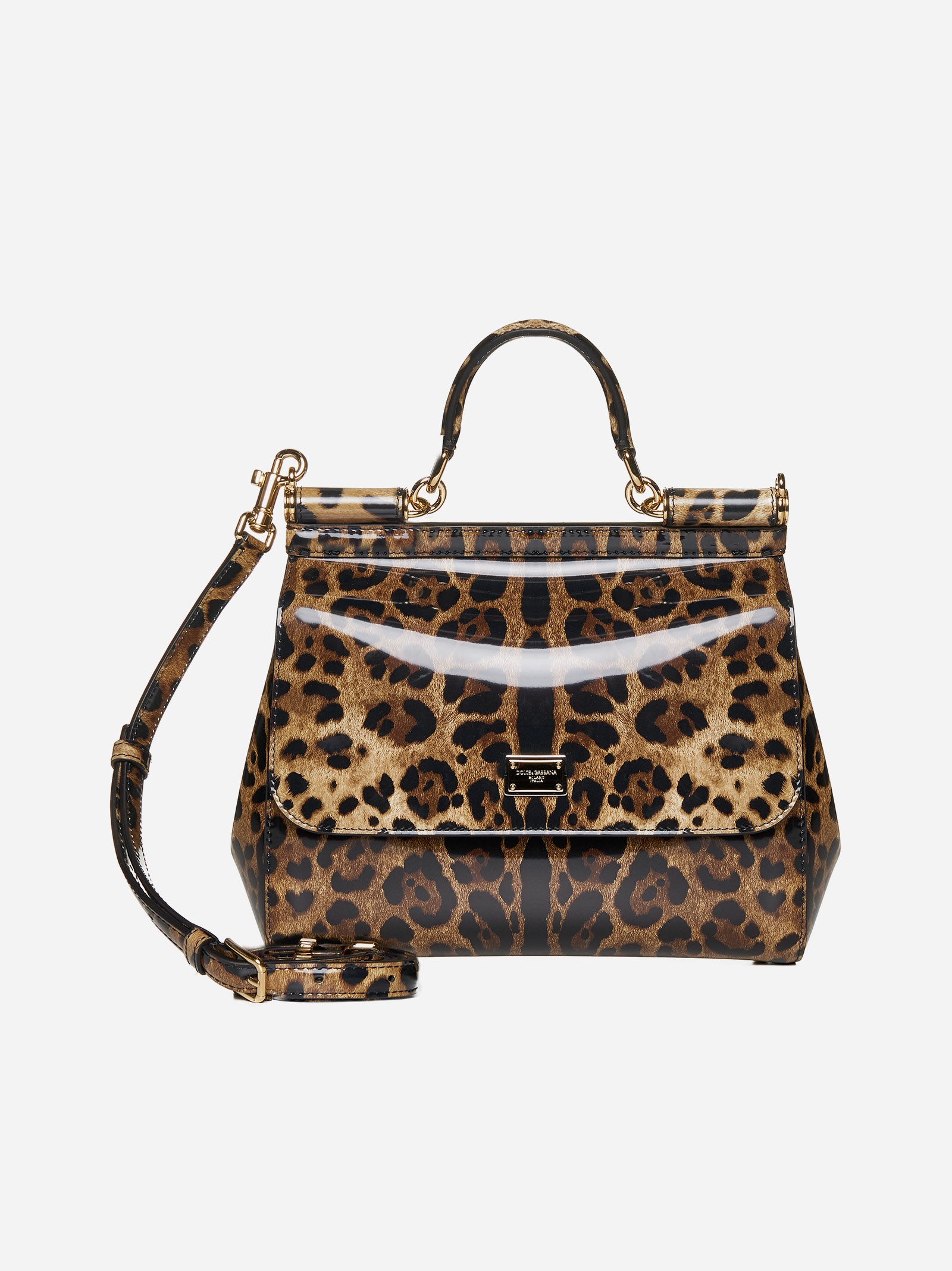 Sicily Kim animalier print medium leather bag - 1