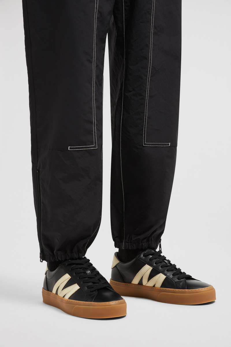 Moncler Monaco2 Leather & Nubuck Sneakers outlook