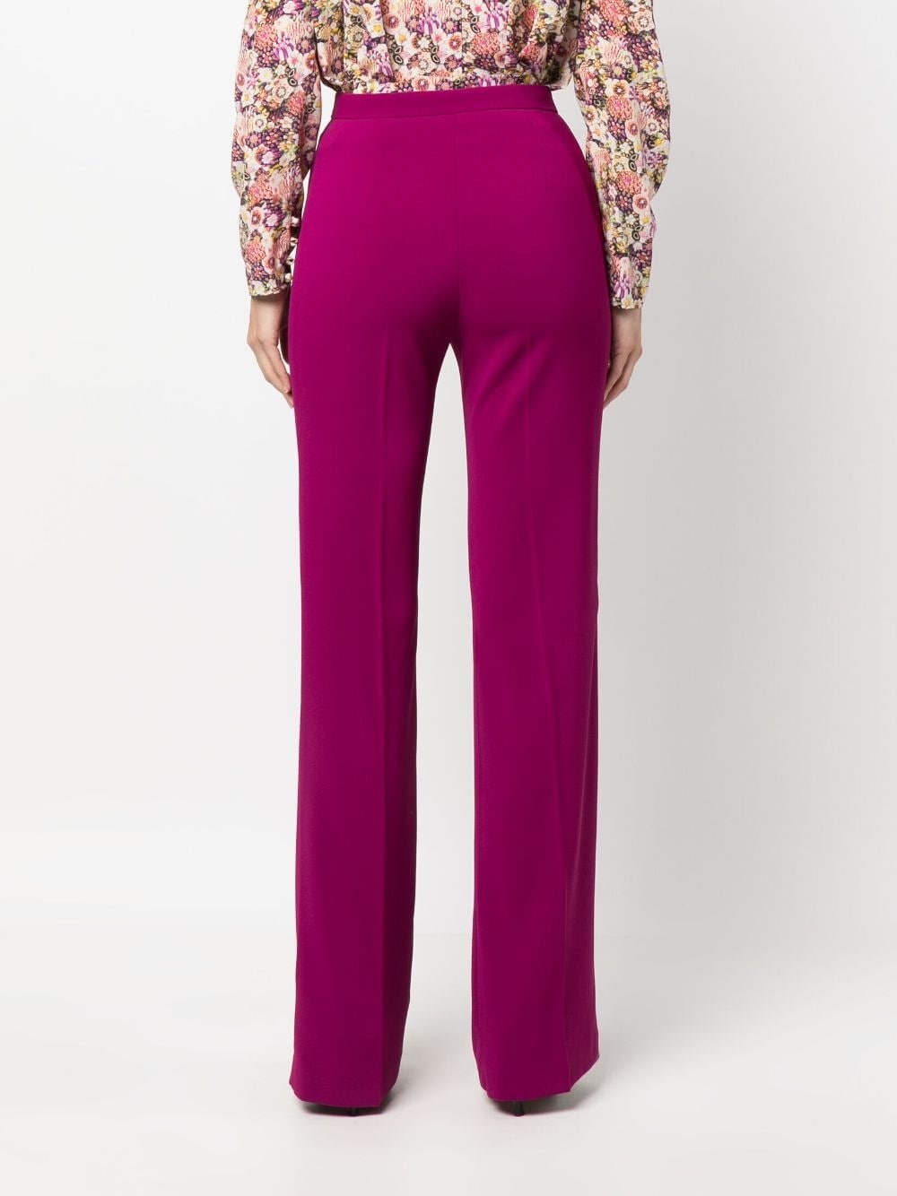 high-waisted flared trousers - 6