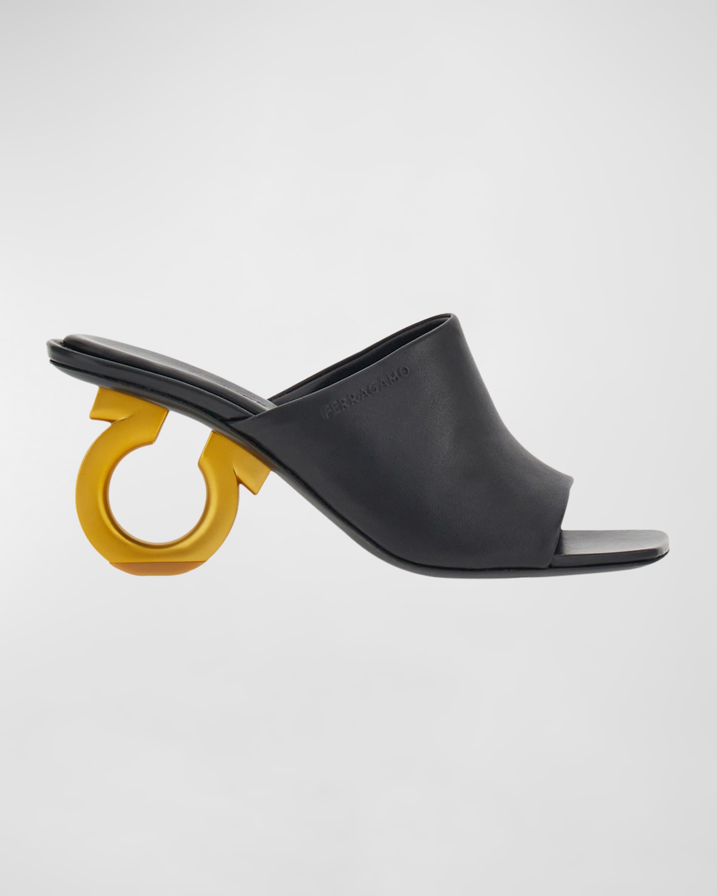 FERRAGAMO Astro Gancini-Heel Mule Sandals | neimanmarcus