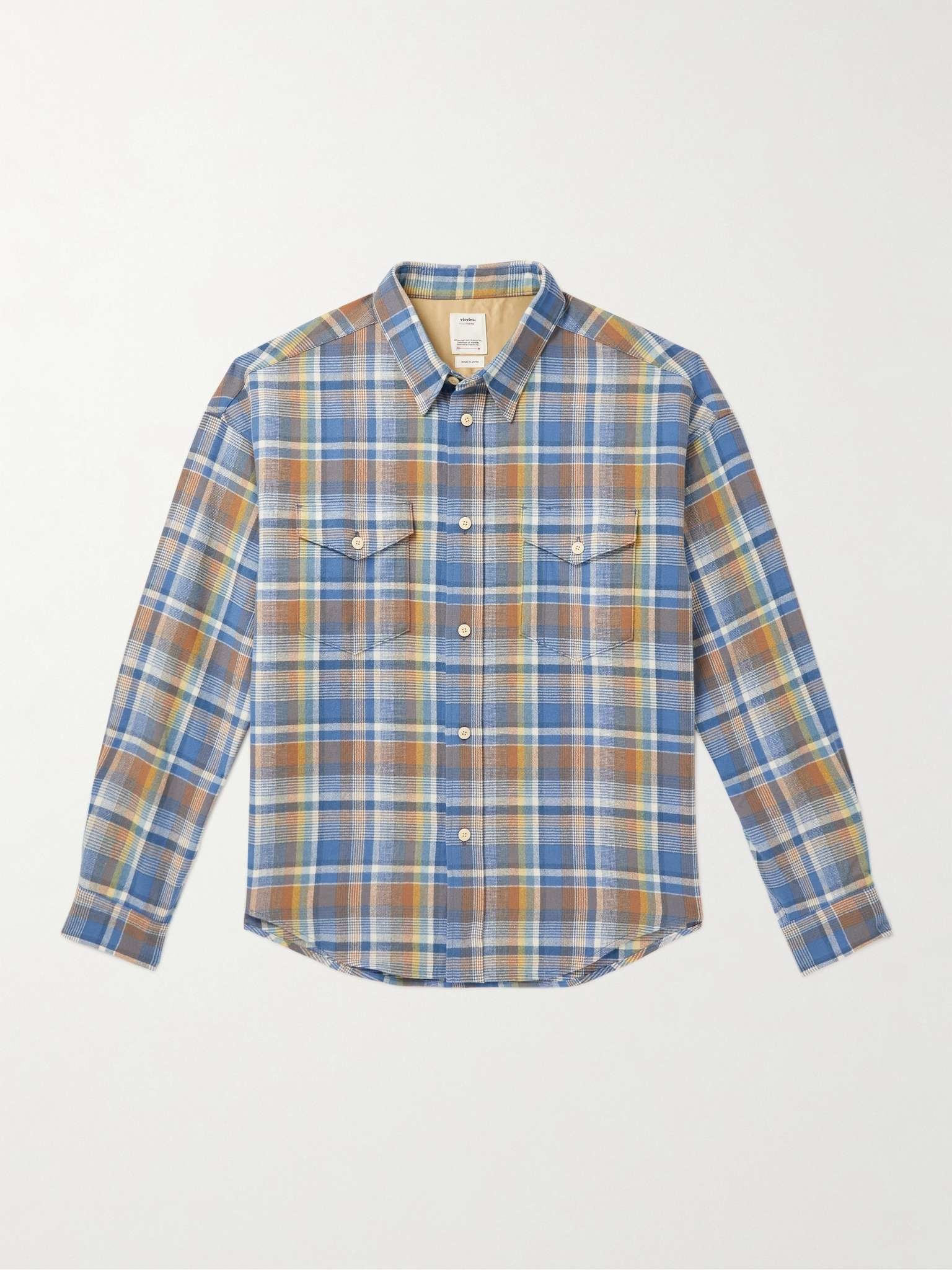 Frontier Checked Wool and Linen-Blend Flannel Shirt - 1