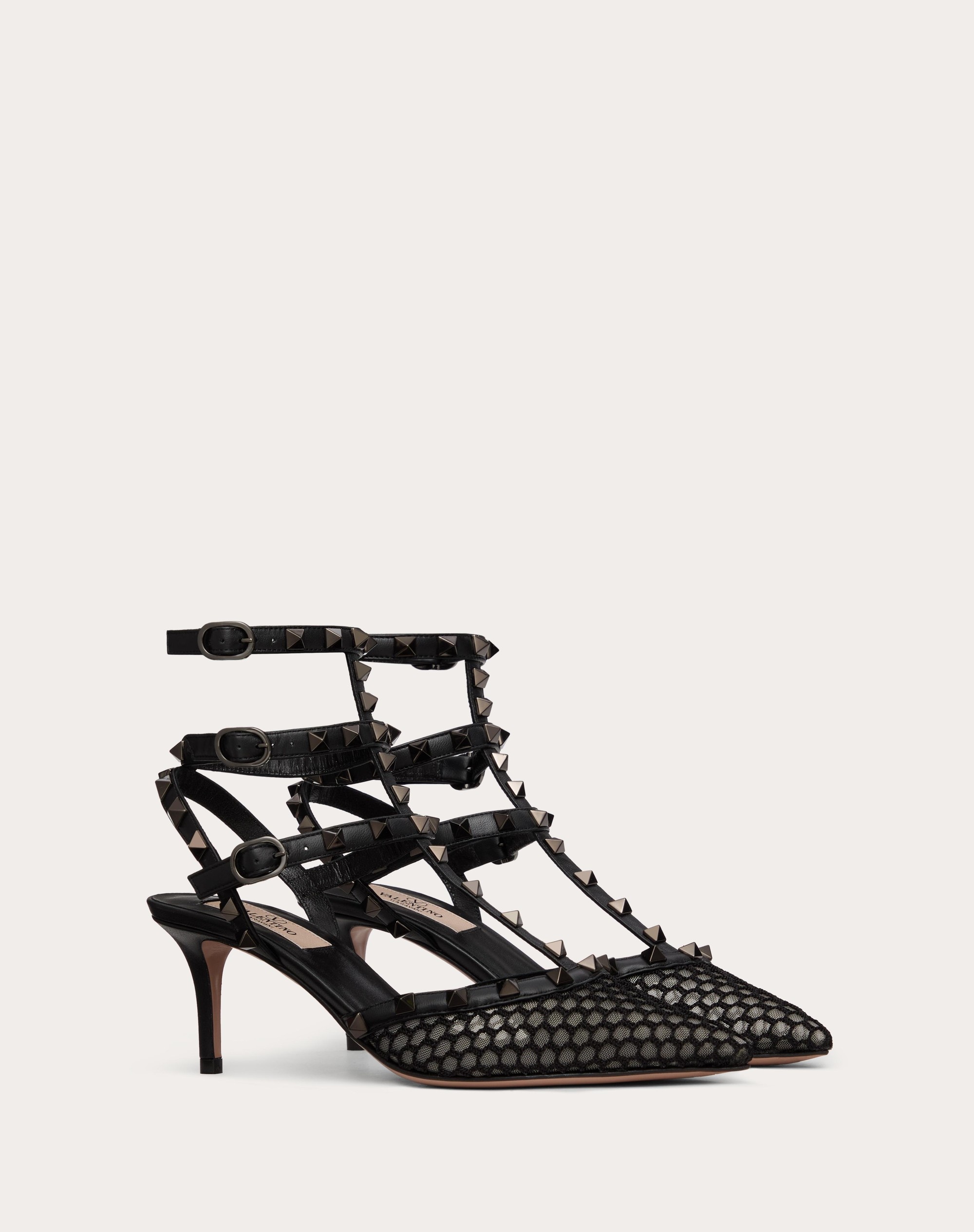 ROCKSTUD MESH PUMP WITH STRAPS AND STUDS 65MM - 2