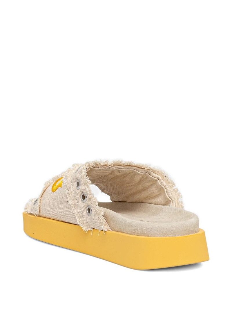 INUIKII frayed-embellished flat sandals outlook