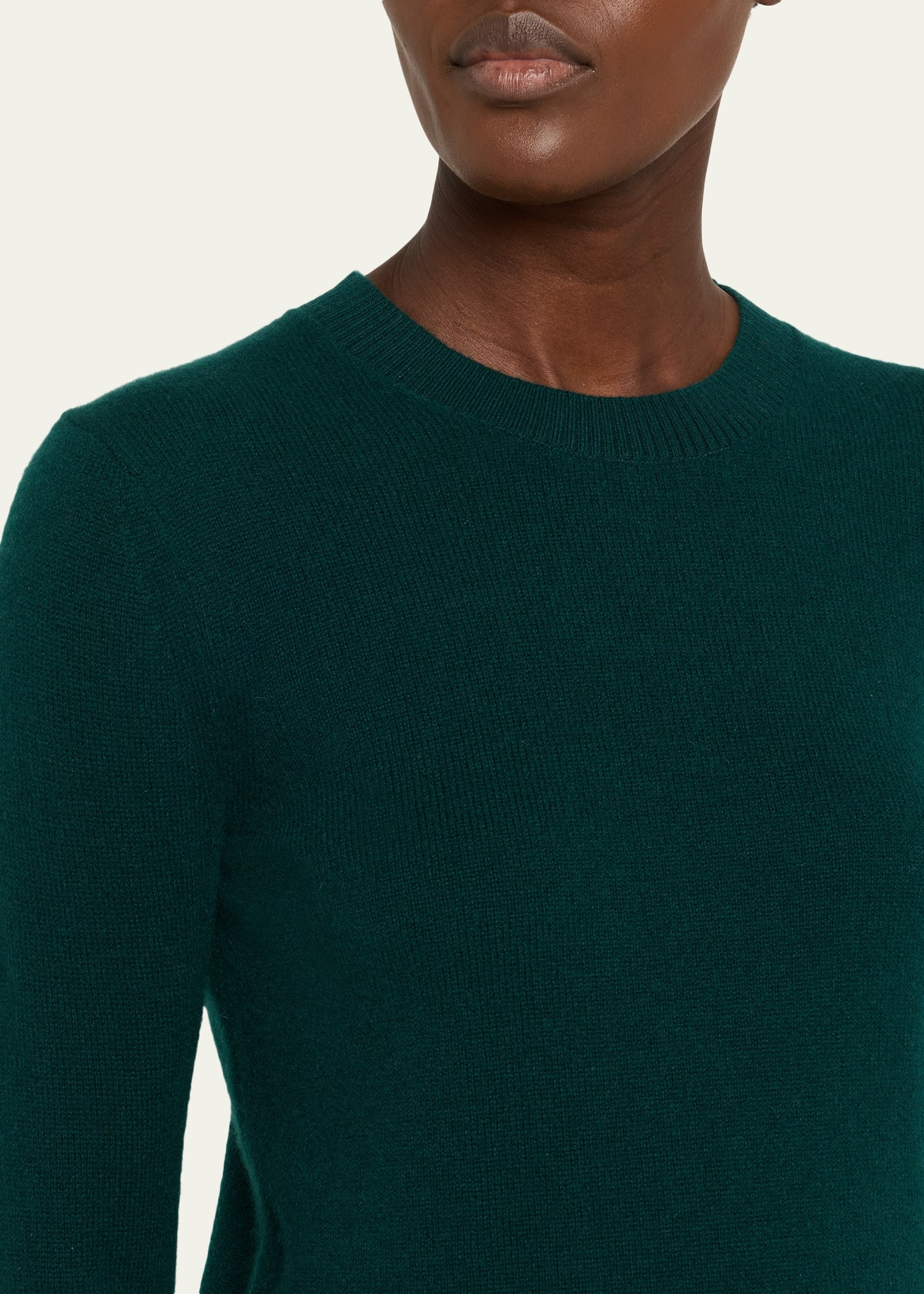 Shrunken Crewneck Sweater in Cashmere - 5
