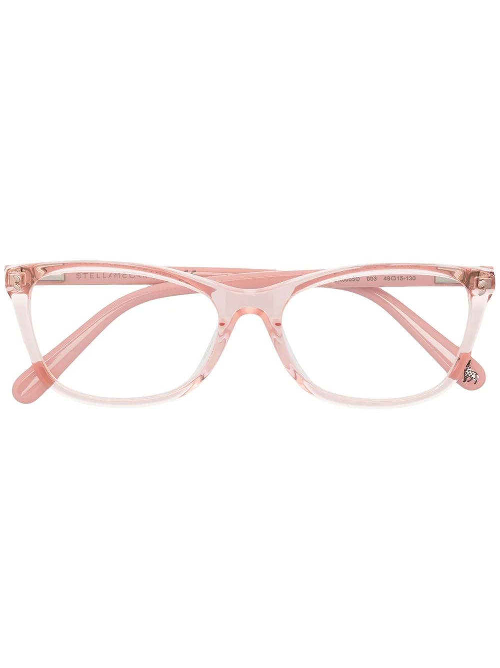 transparent rectangle frame glasses - 1