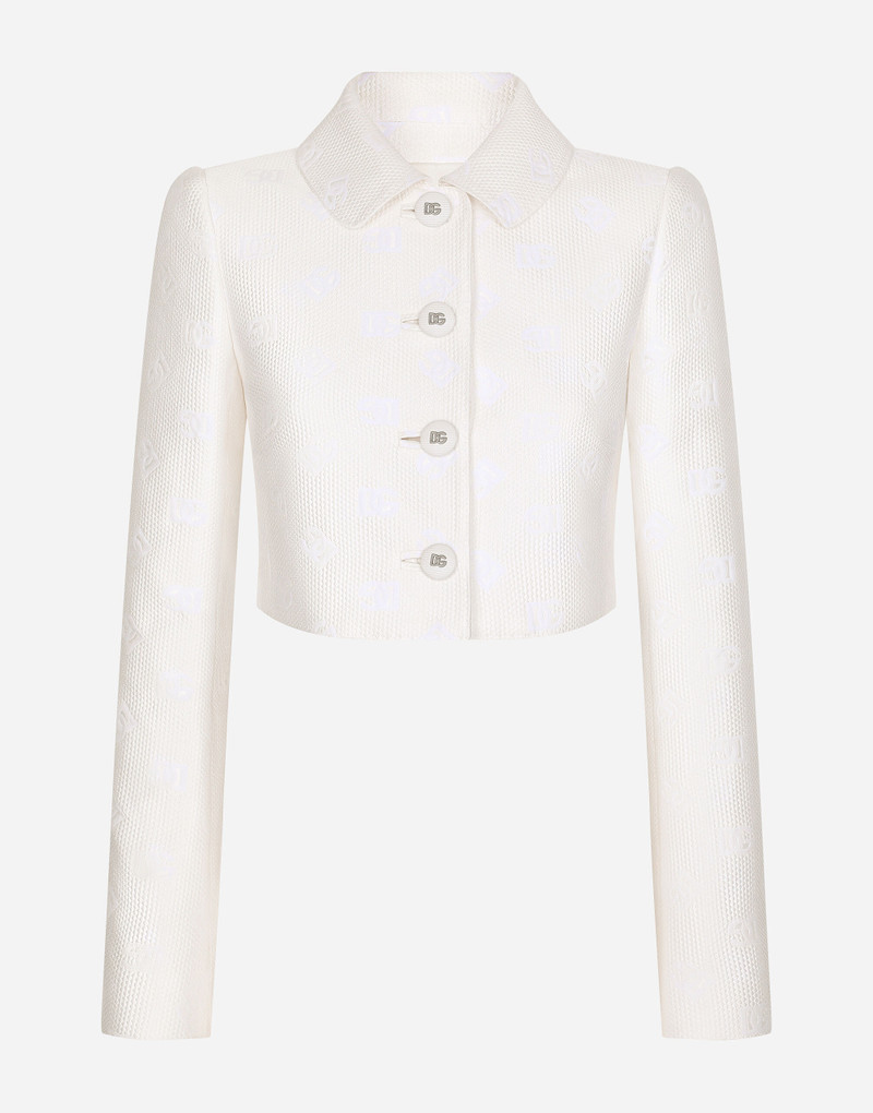Short jacquard jacket with all-over DG logo 1