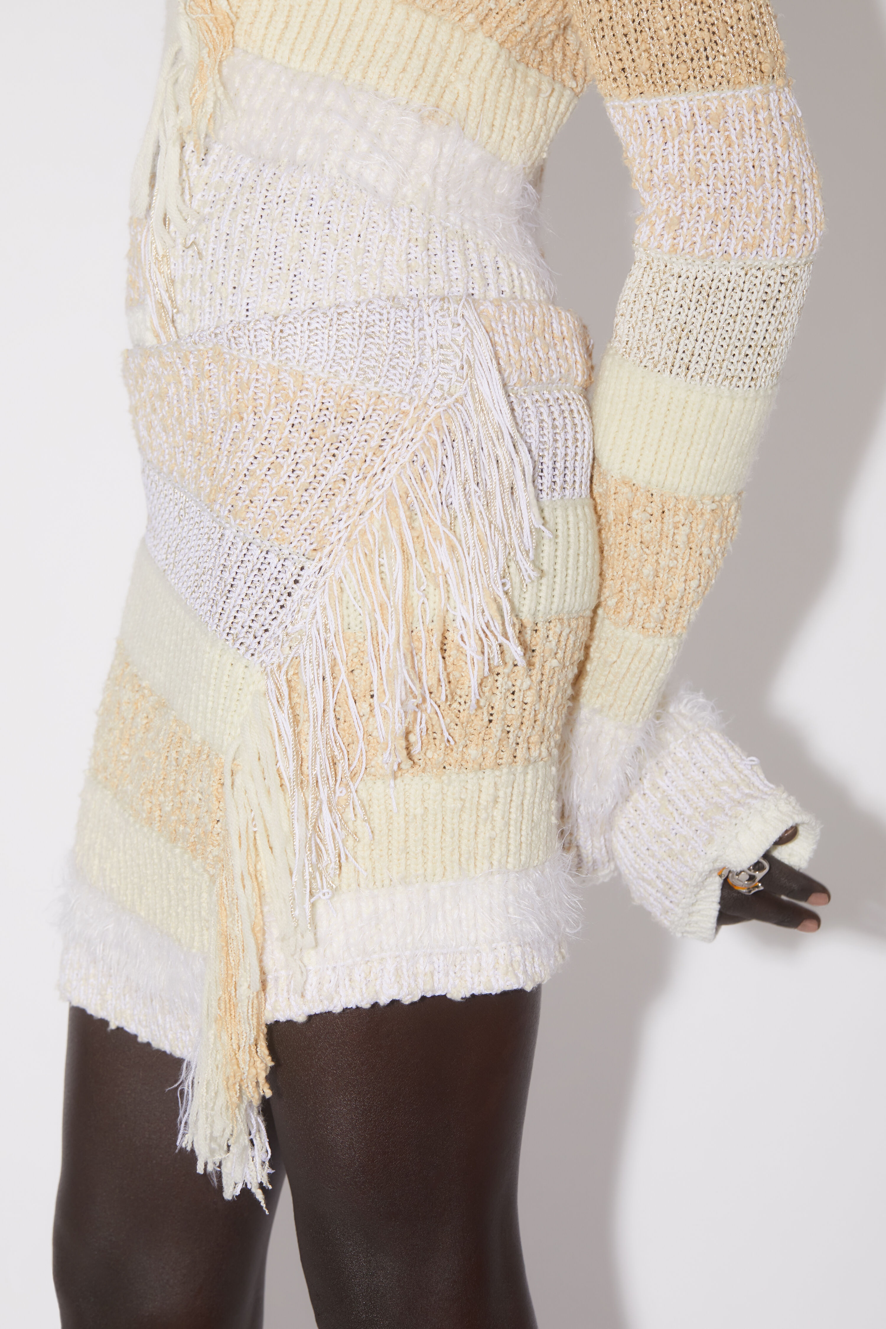 Fringe skirt - Off white/cream - 5
