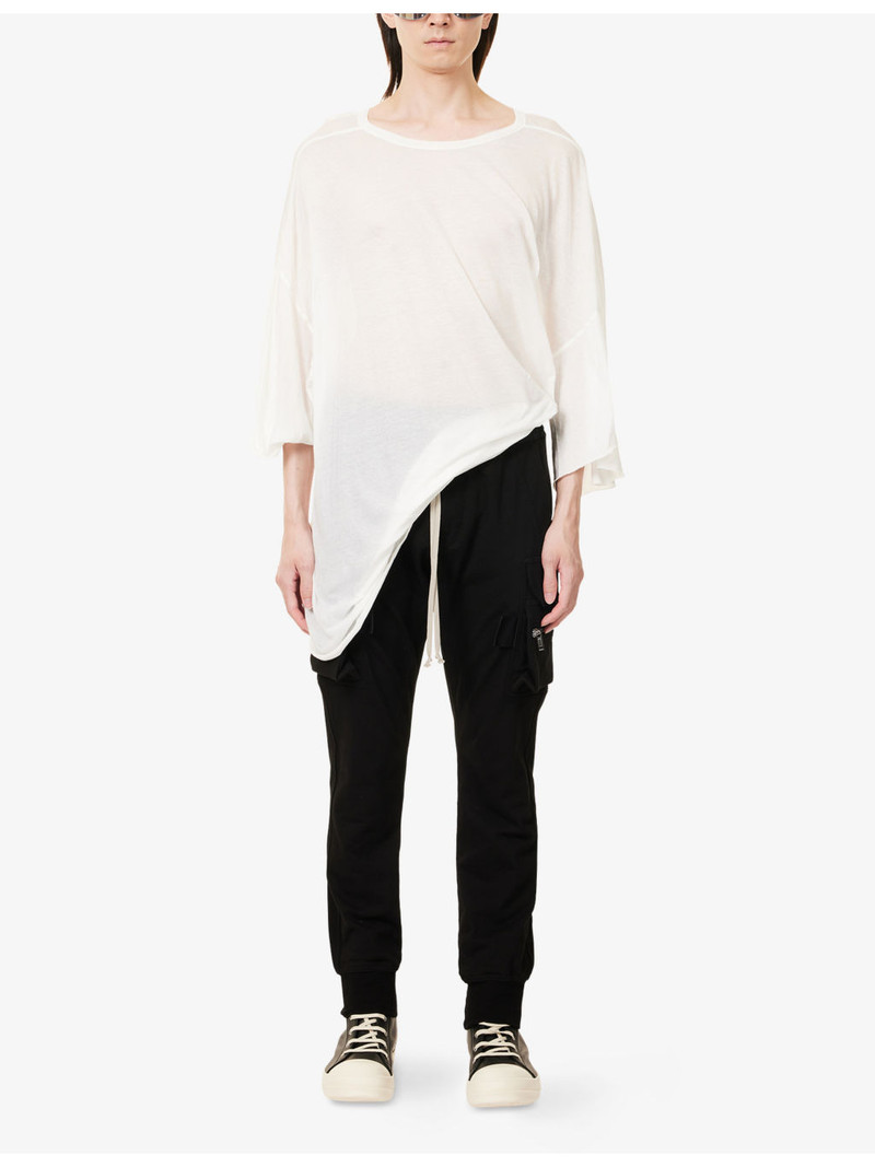 Rick Owens Mastodon Patch-Pocket Cotton-Jersey Cargo Trouser outlook