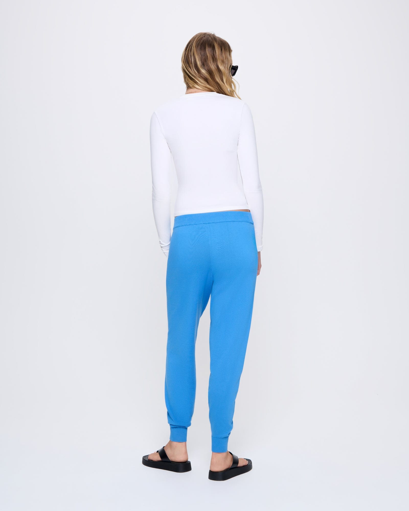 Womens DNA Knitted Track Pants - Geyser Blue - 5