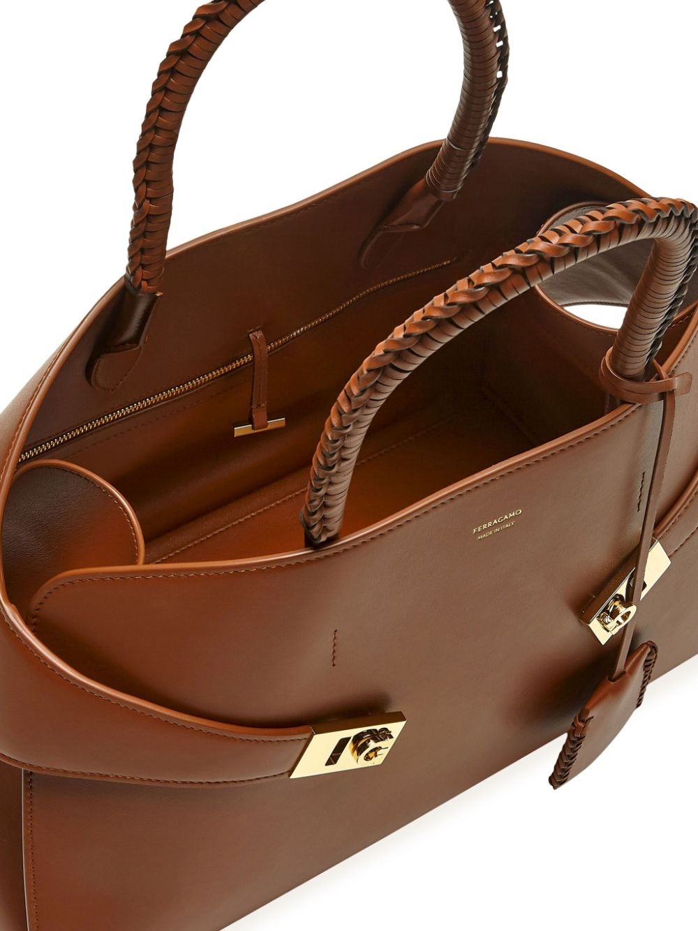 medium The Hug leather tote bag - 6