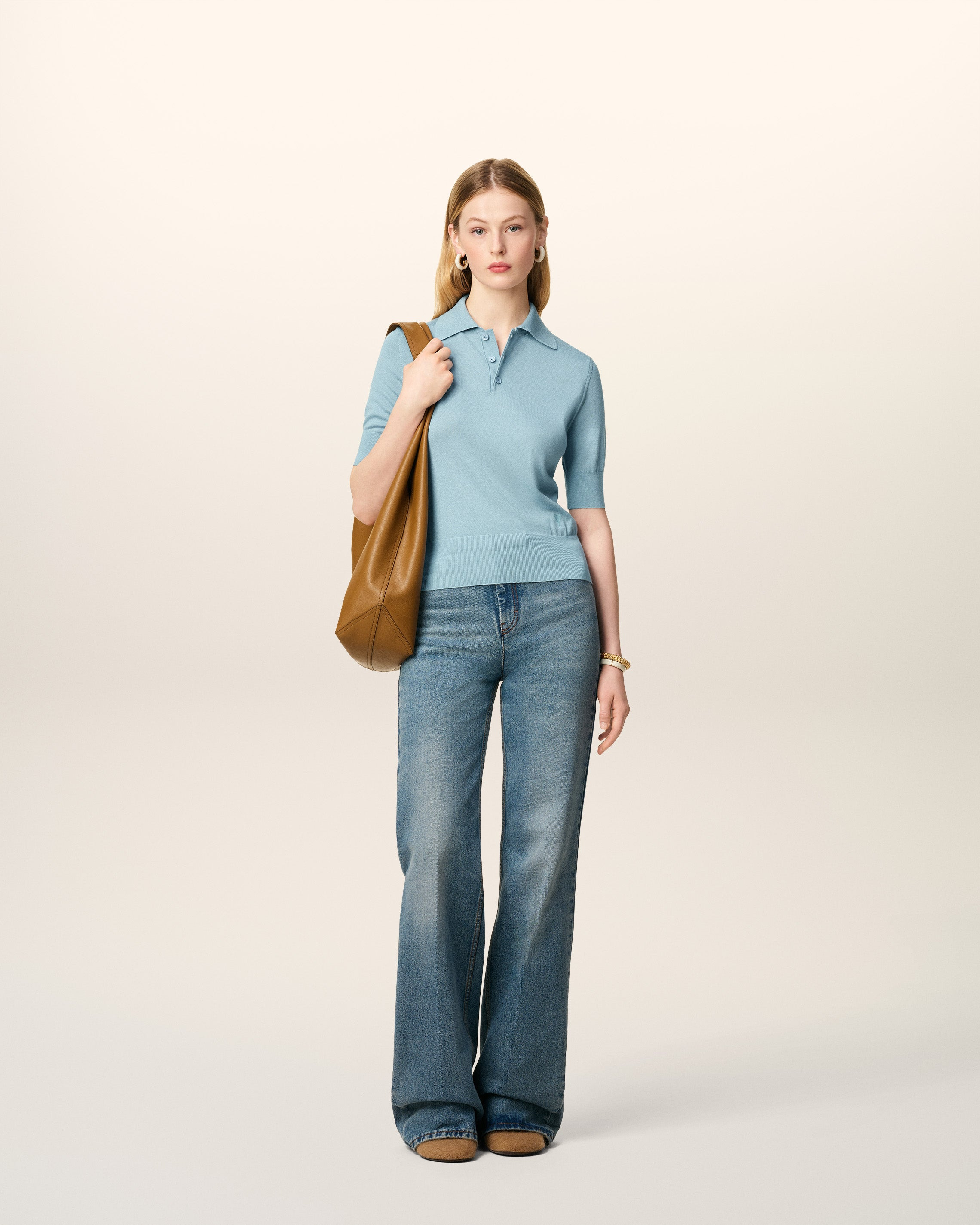 BLUE WOOL AMI DE COEUR POLO - 2