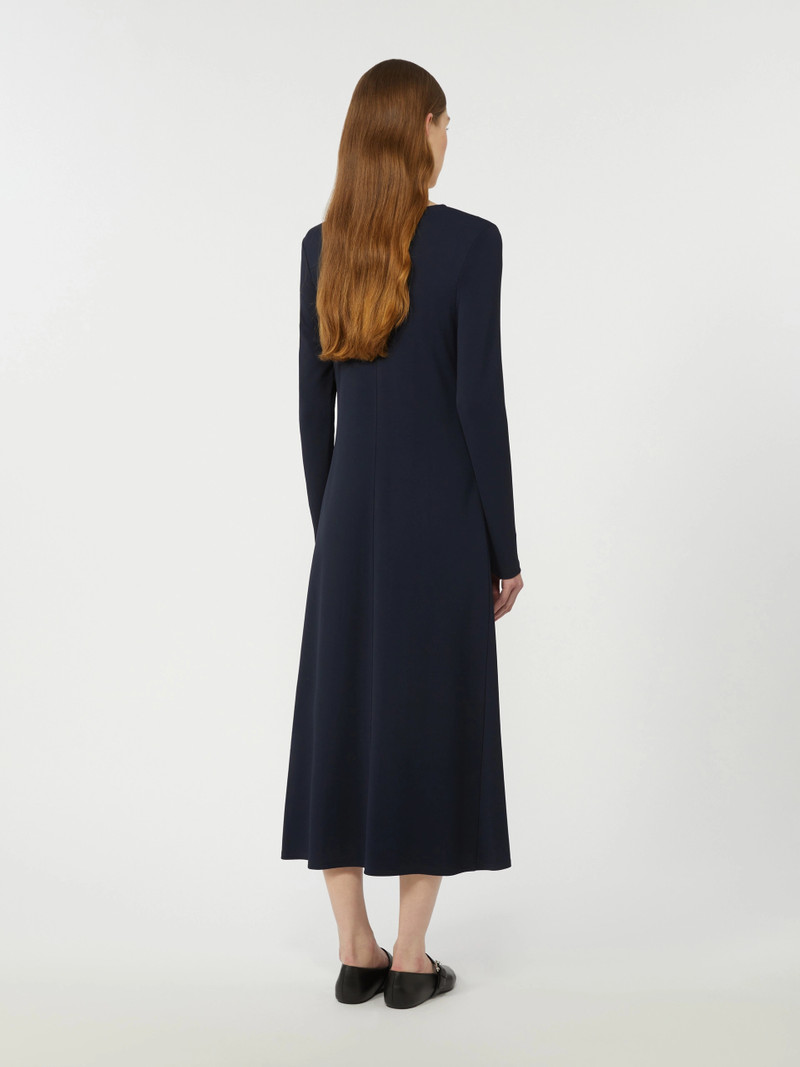 ACRO Long viscose jersey dress - NAVY 4