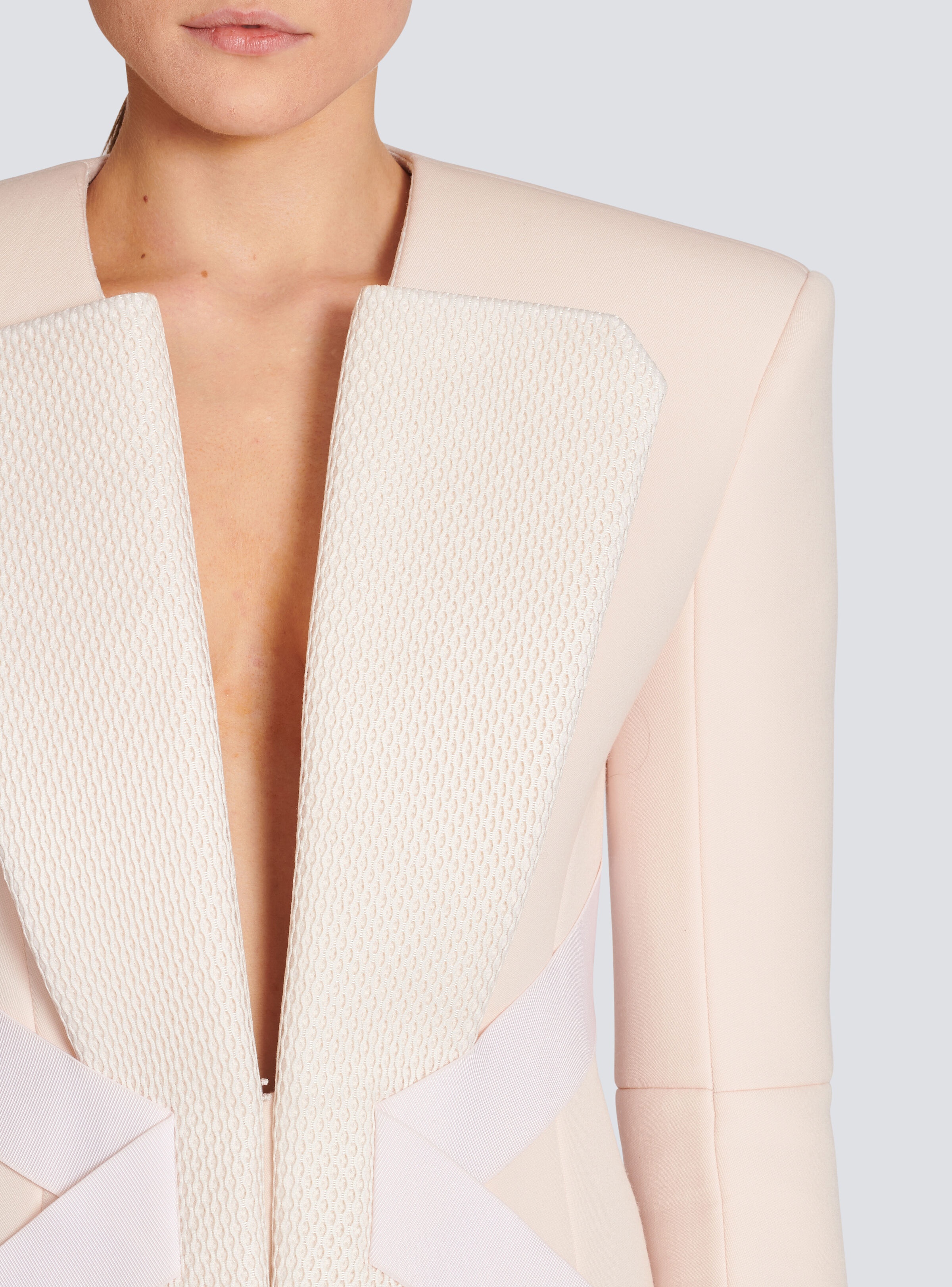 Wool blazer with straps - 7