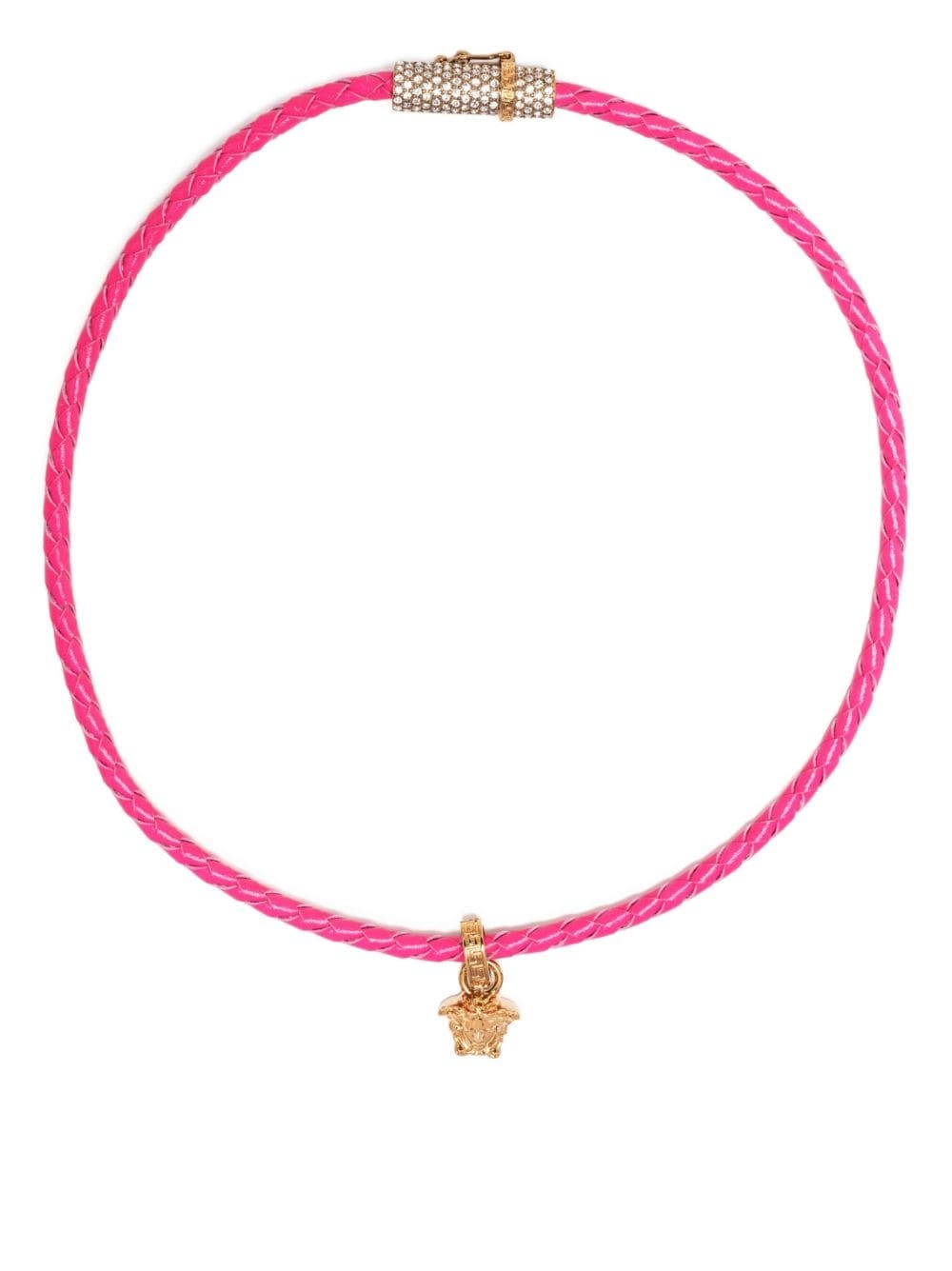 Medusa pendant leather necklace - 3