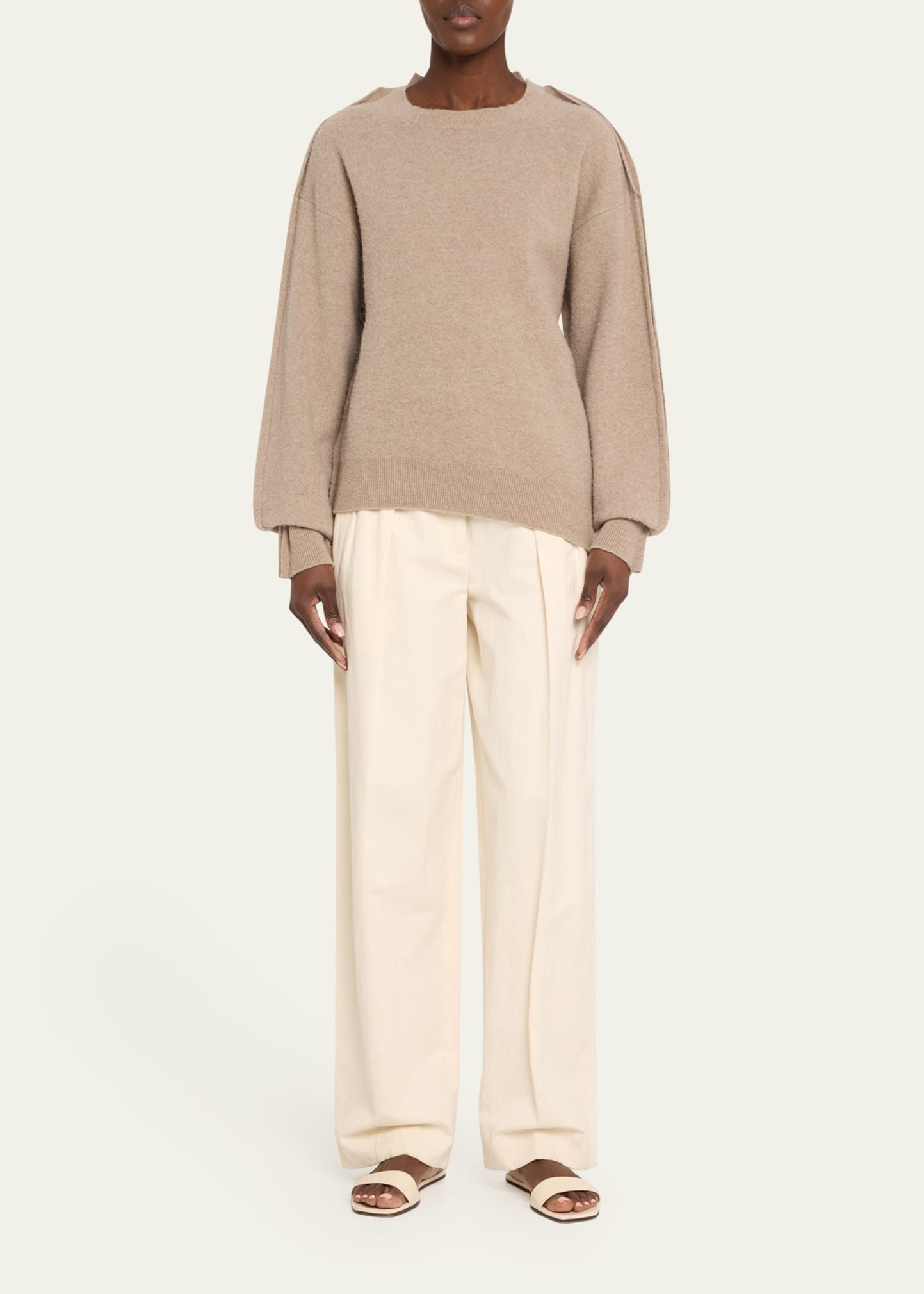 Sculpted Merino Wool Pullover - 2