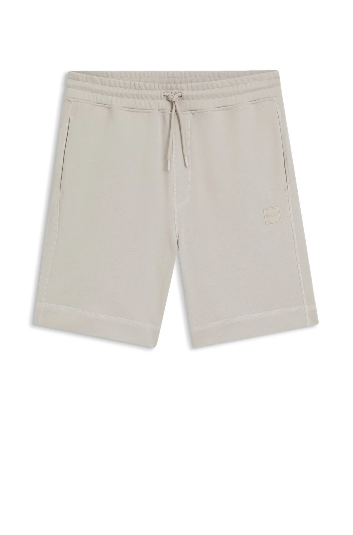 COTTON-TERRY SHORTS WITH LOGO PATCH - 1