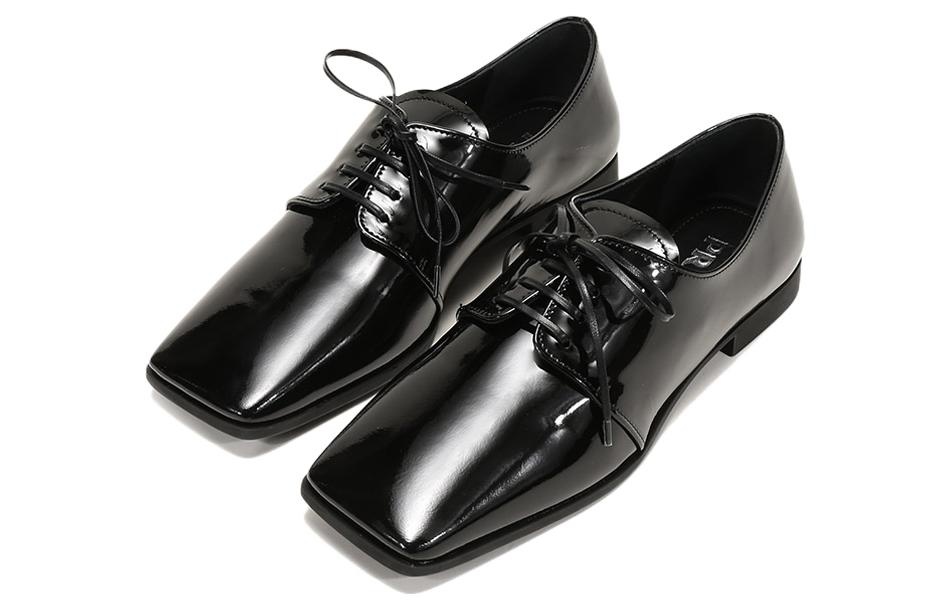 (WMNS) PRADA Patent Lace-Up Derby Shoes 'Black' 1E283M_069_F0002_F_010 - 3
