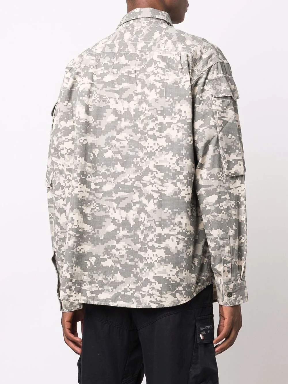 S-DAVIES pixelated camouflage-print shirt - 4