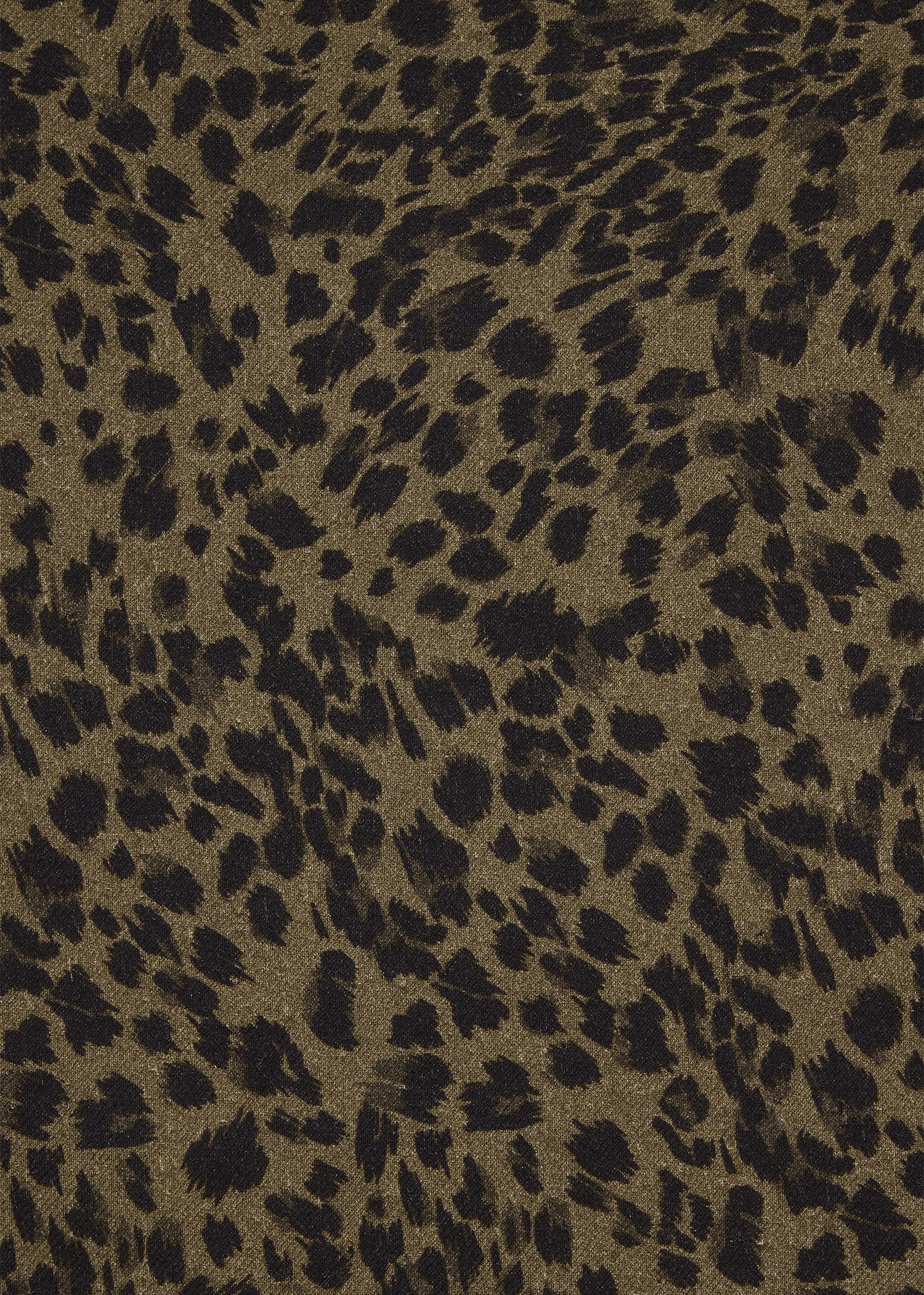 Brown Wool-Blend Leopard Scarf - 3