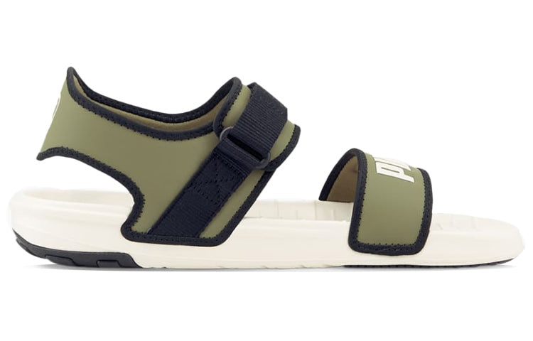 PUMA Softride Slide 'White Dark Green Moss' 375104-09 - 2