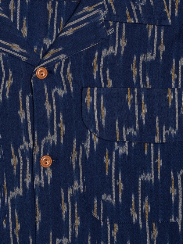 Arvid Ikat Shirt Blueberry - 5