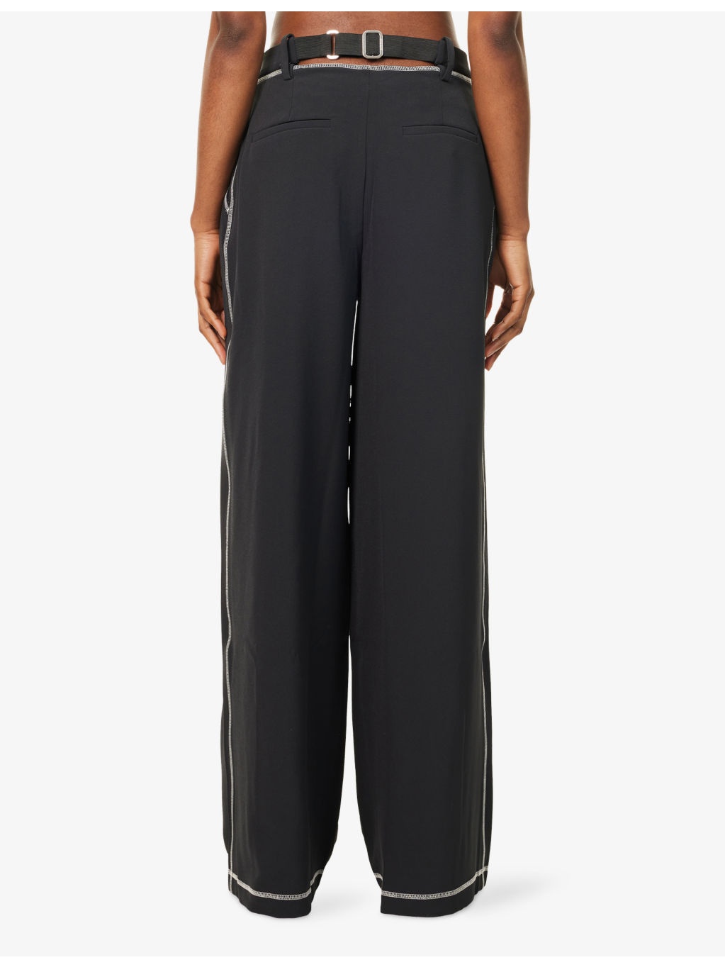 Fluid Cady Double-Slider Wide-Leg Woven Trousers - 4