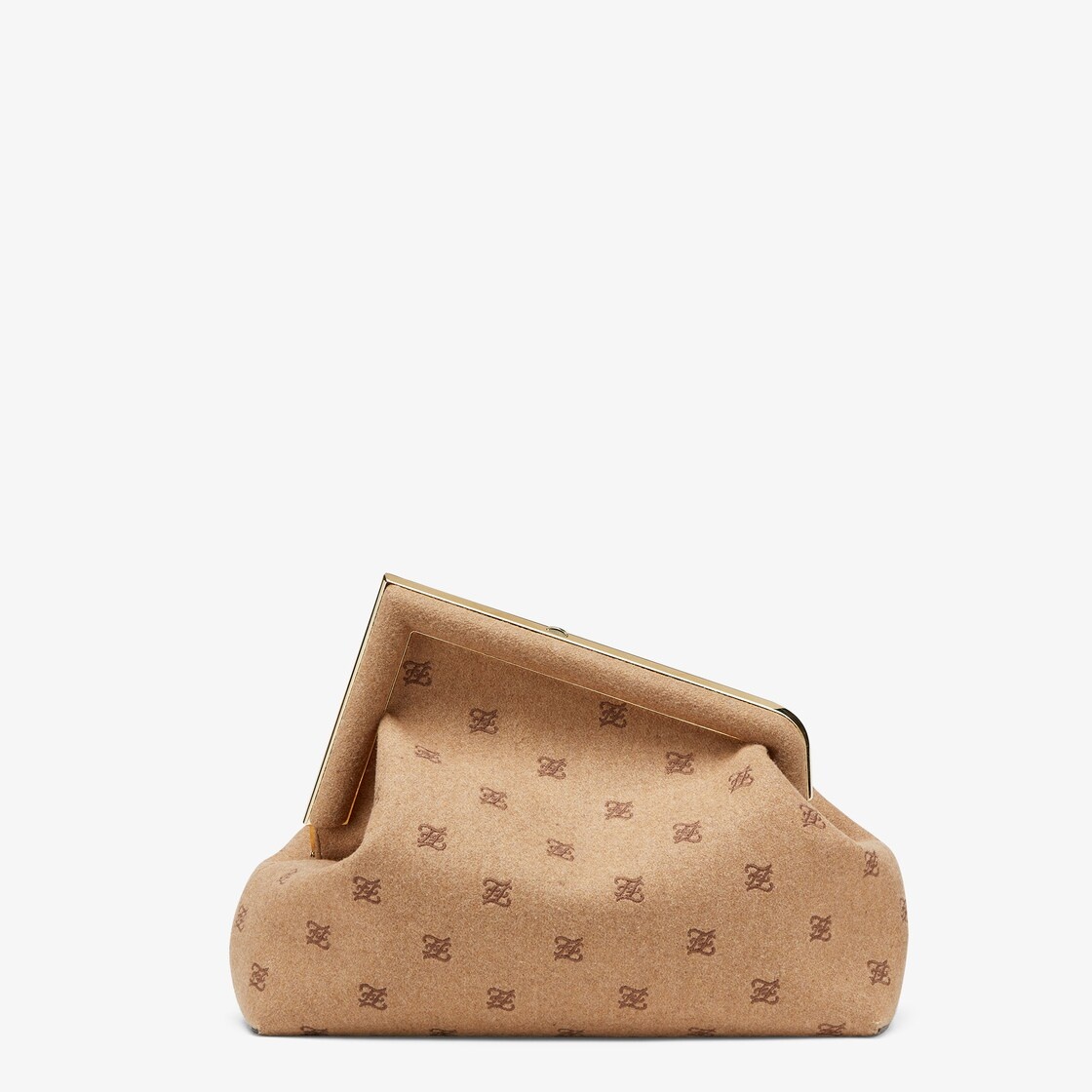 Beige flannel bag with embroidery - 3