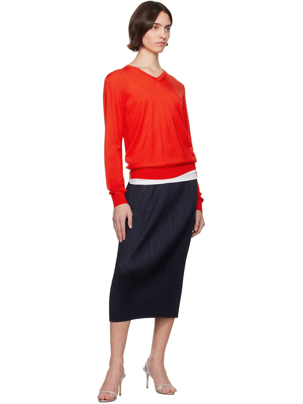 Navy June New Colorful Basics 4 Midi Skirt - 4