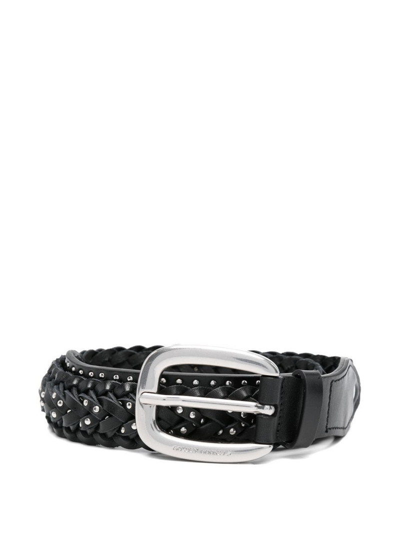 braided studded leather belt 1