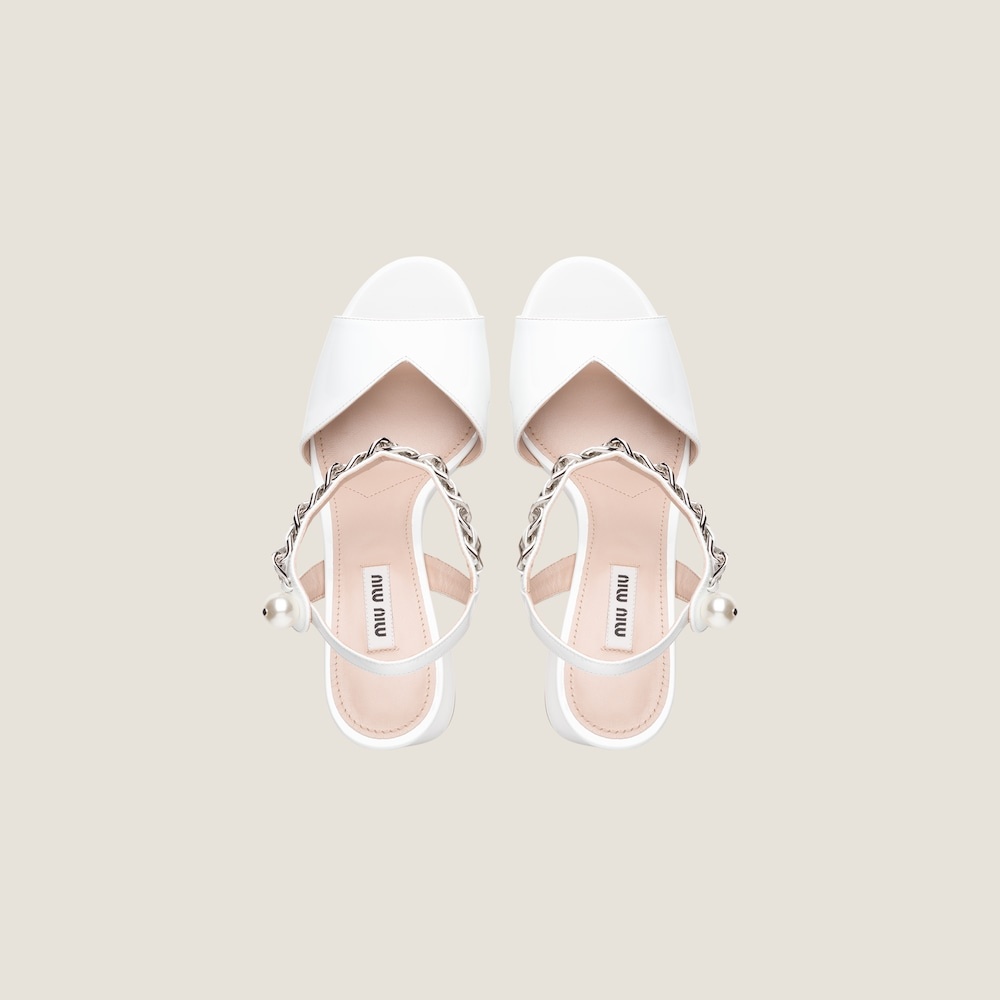 Patent leather platform sandals - 3
