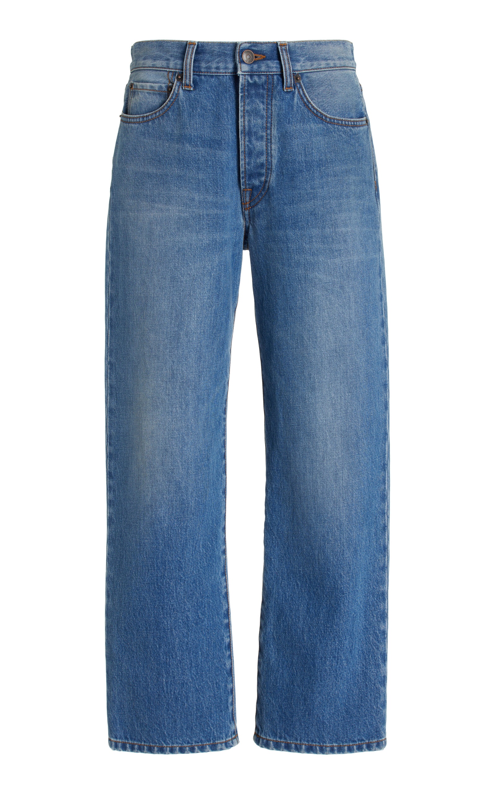 Lesley Cropped Straight-Leg Jeans blue - 1