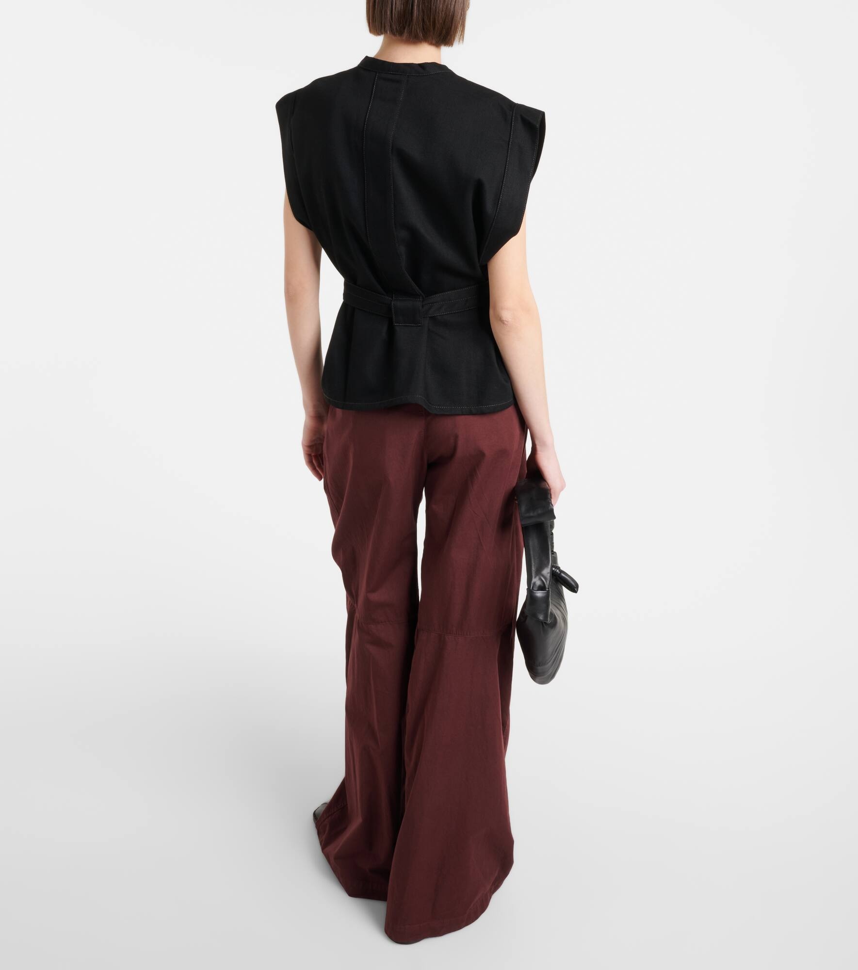 Chasuble belted denim top - 3