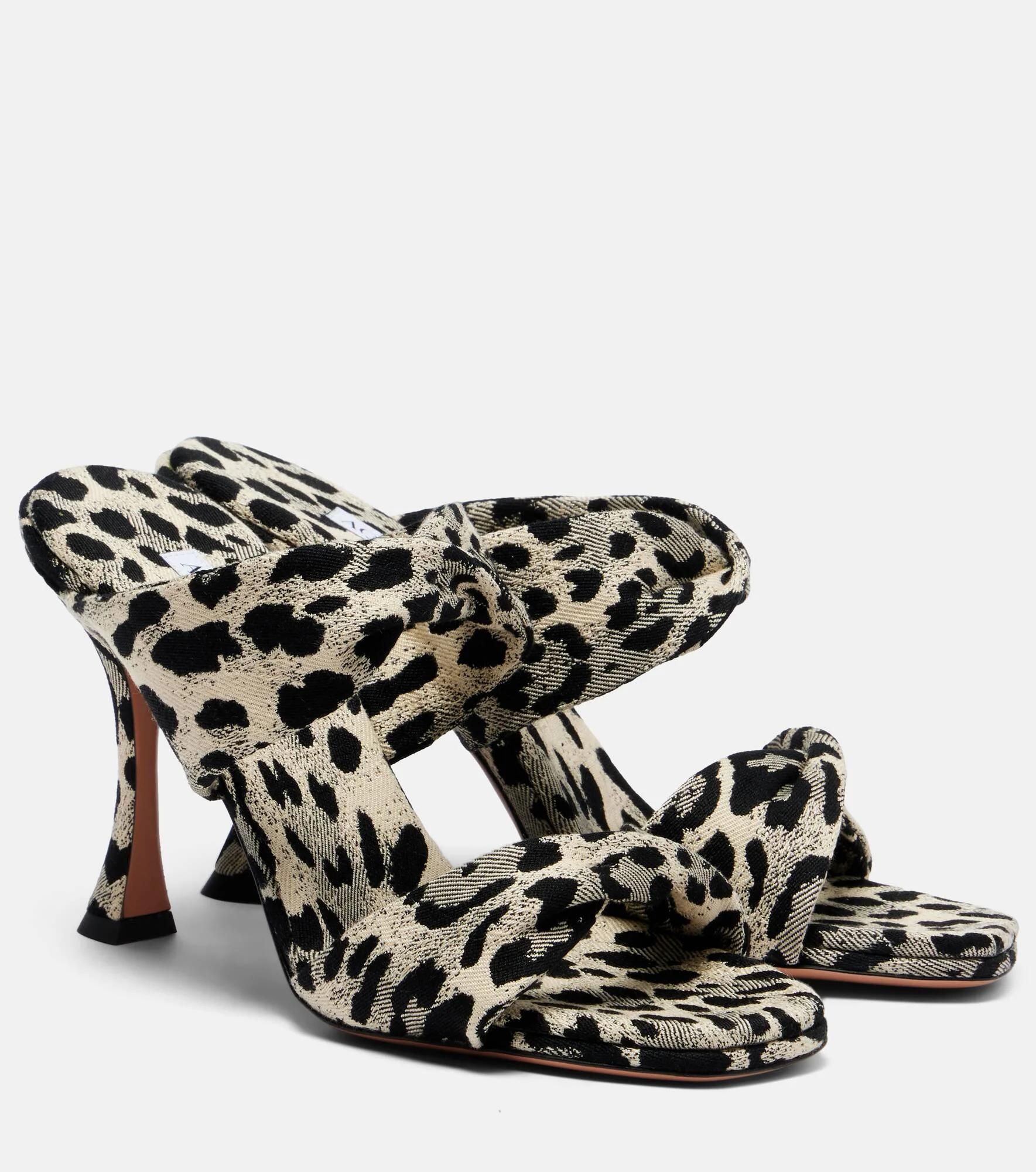 Twist 95 leopard-print sandals - 1