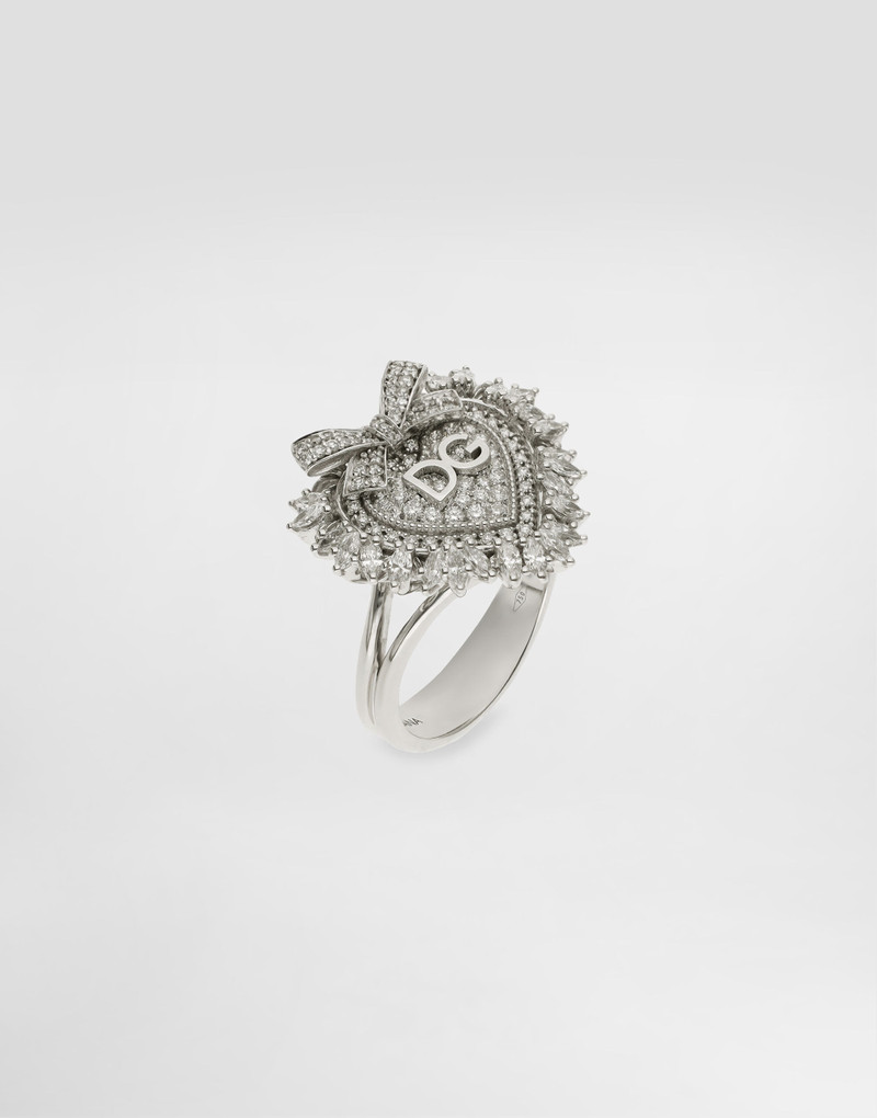 Dolce & Gabbana Devotion Ring 18-carat white gold and diamonds outlook