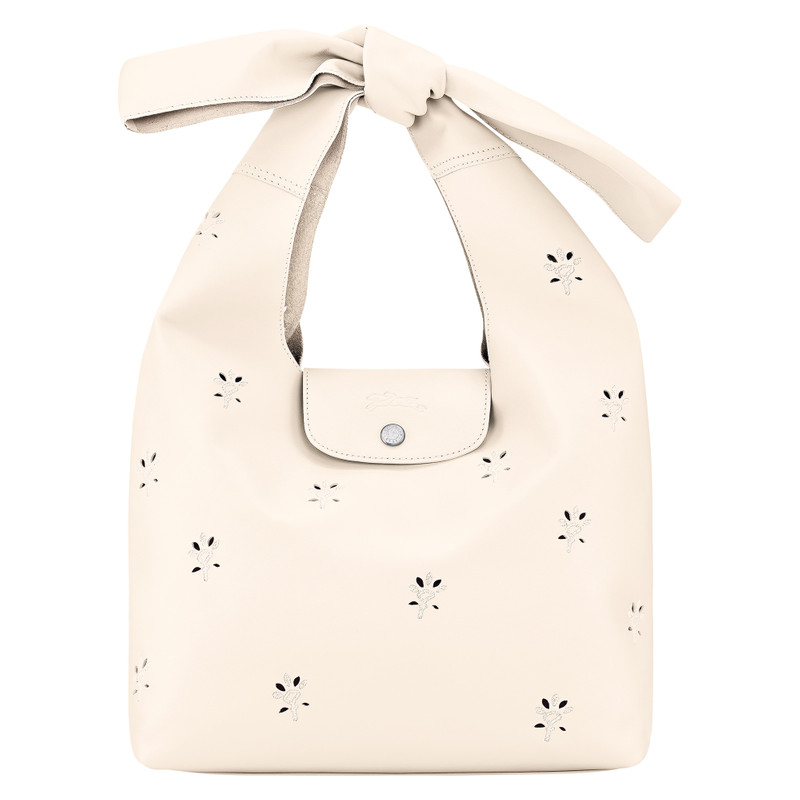 Le Pliage Xtra M Shoulder bag Ecru - Leather 1