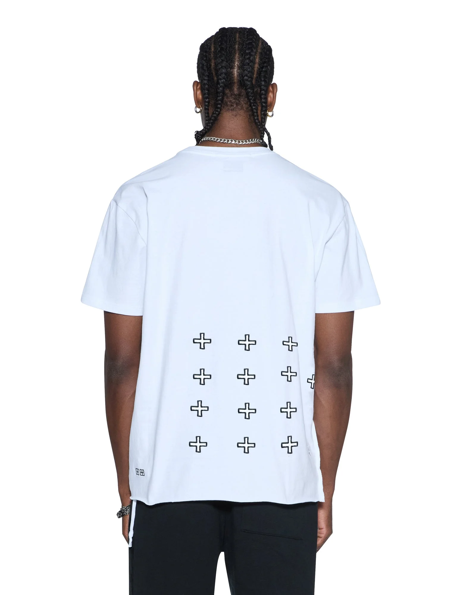 4X4 LUXE BIGGIE SS TEE WHITE BLACK - 1