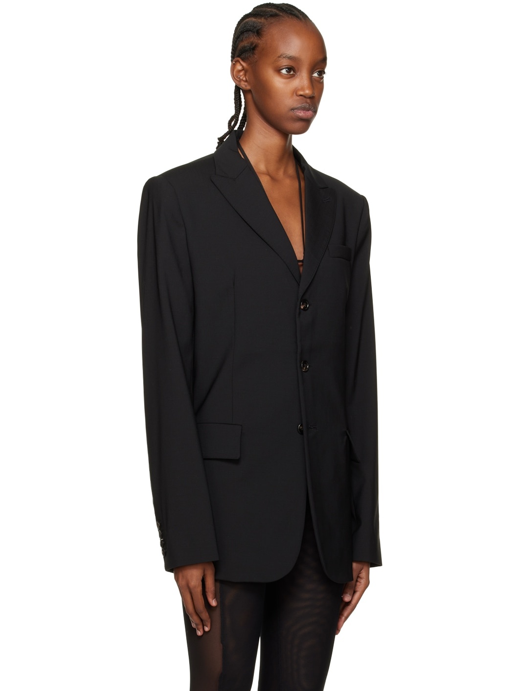 Black Tailored Blazer - 2