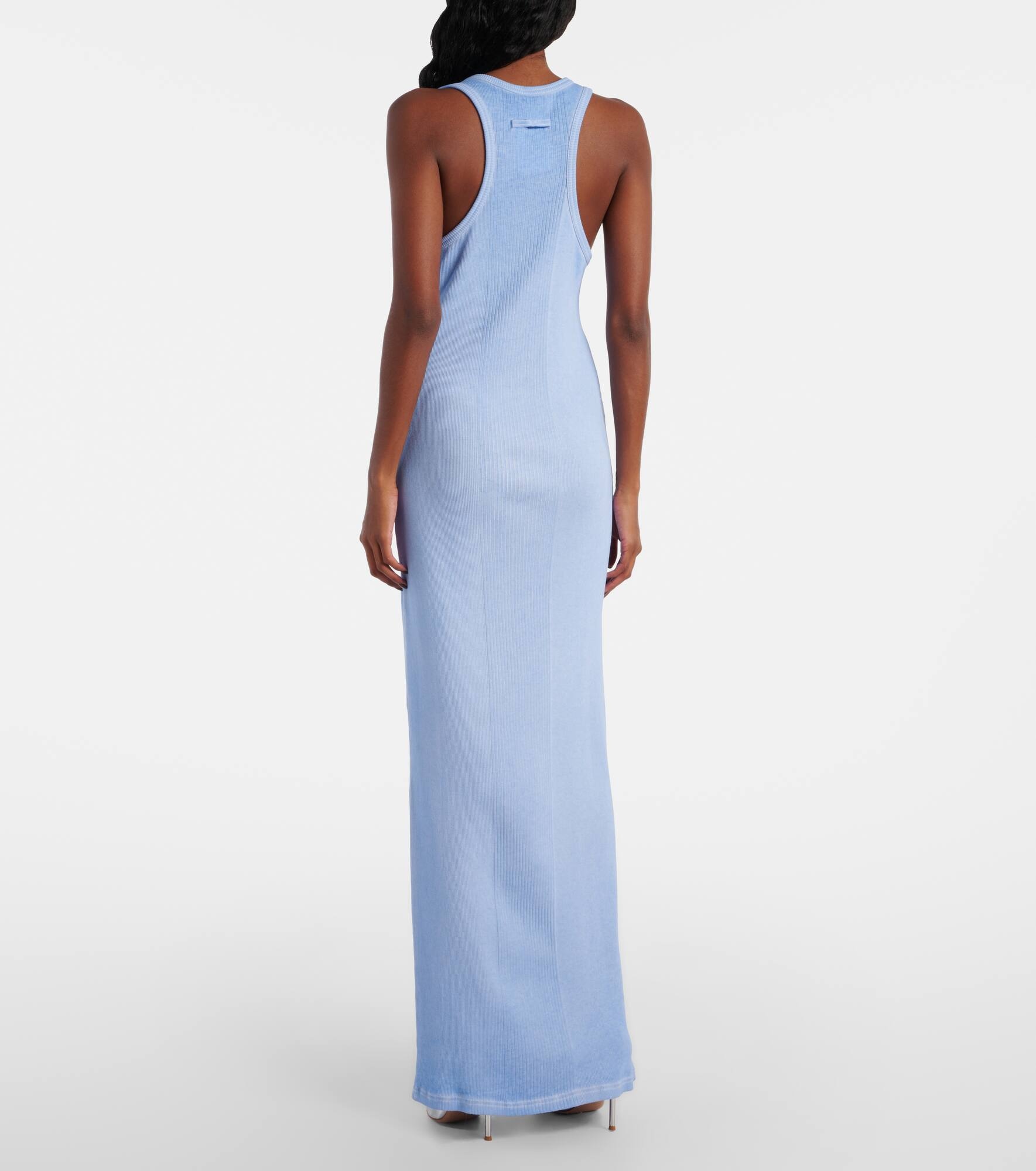 Cotton jersey maxi dress - 3